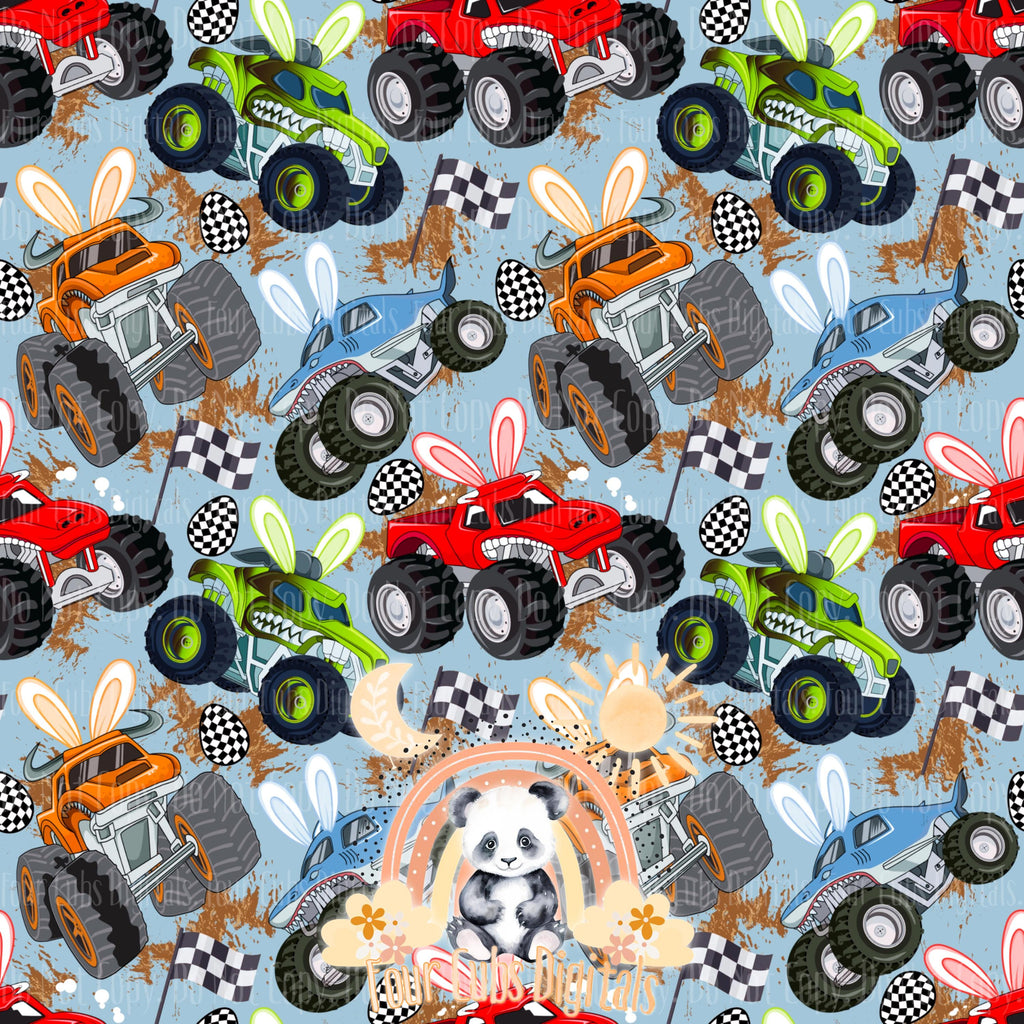 Easter Trucks seamless
