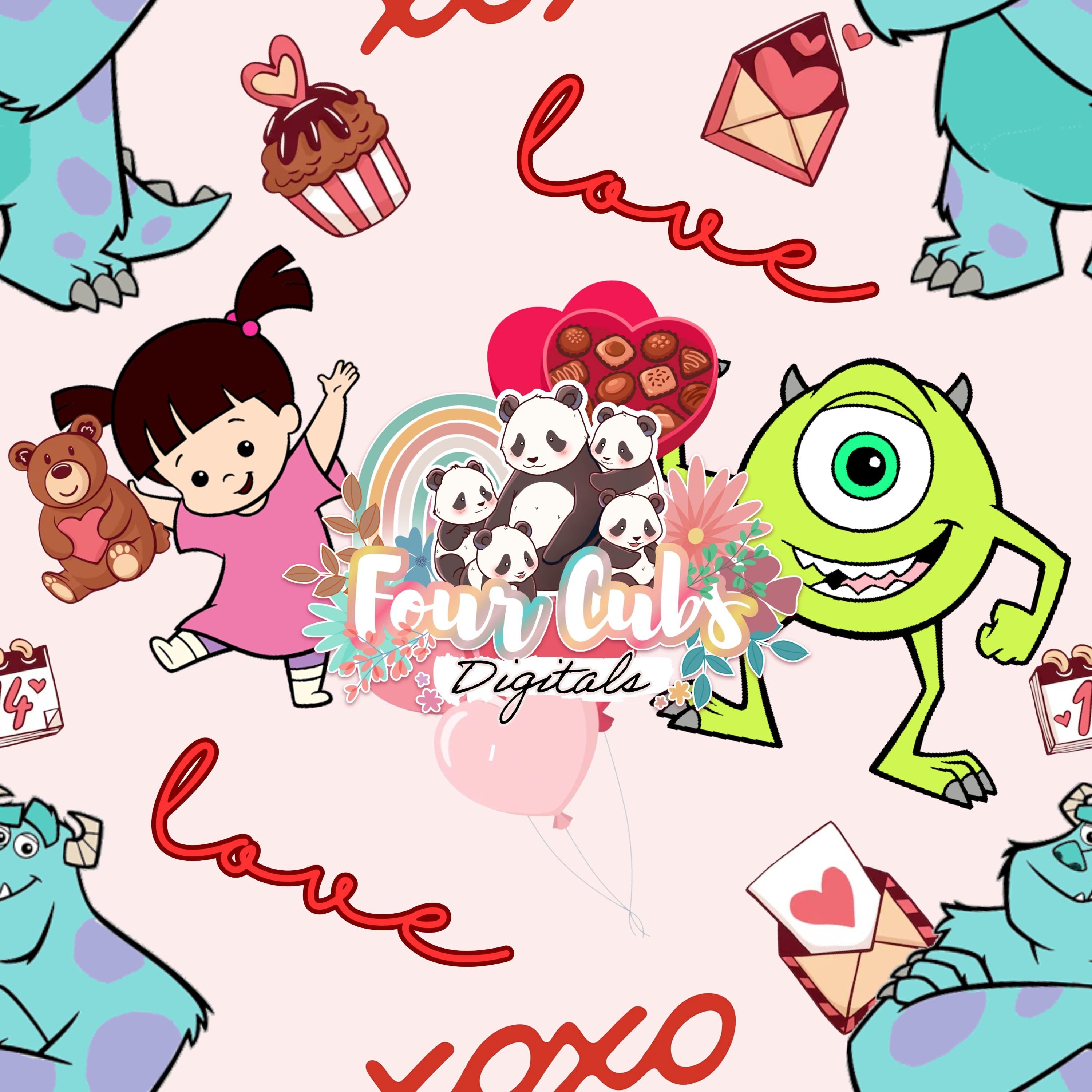 Valentines Magical Monster seamless