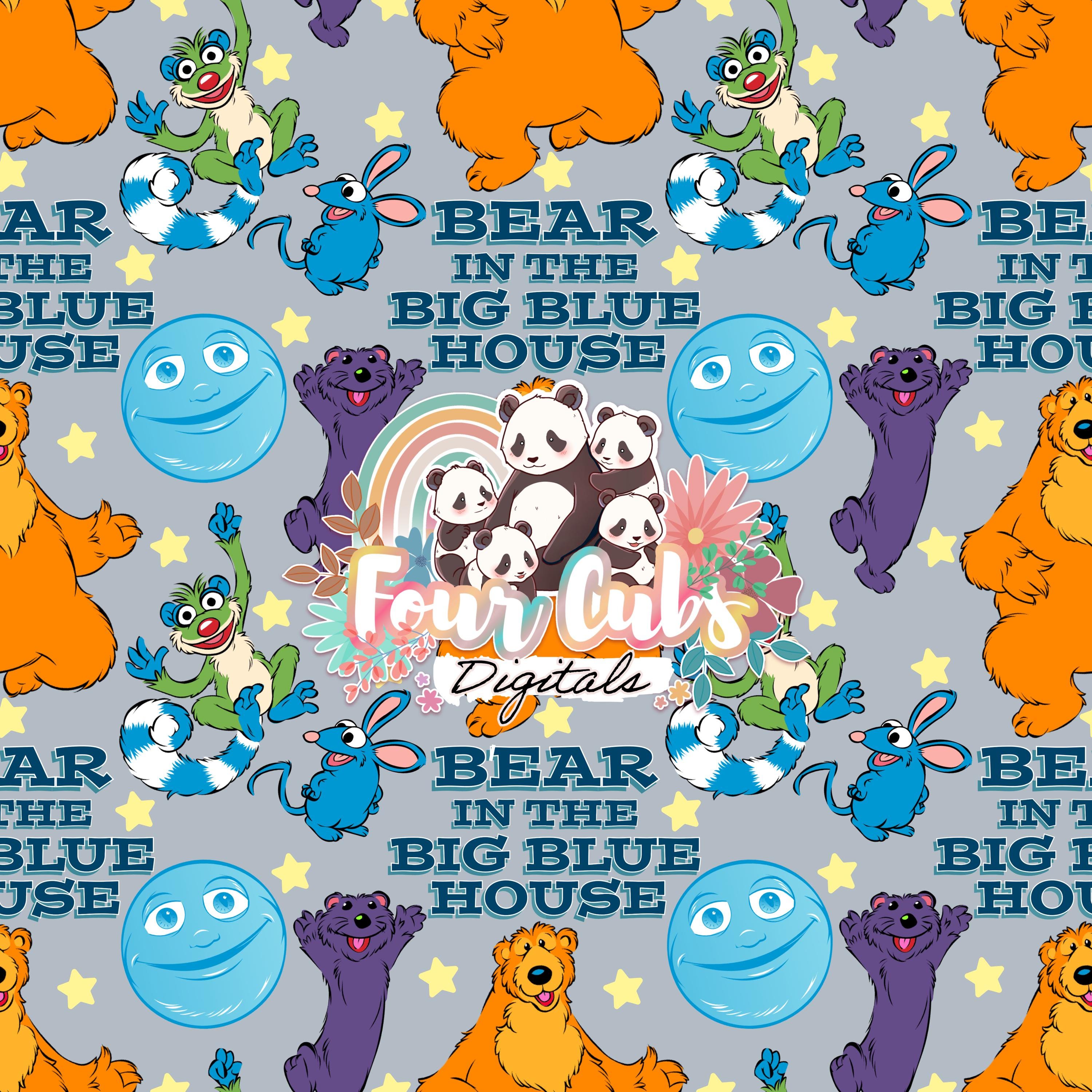Magical Moonlight Bear Light and Dark seamless