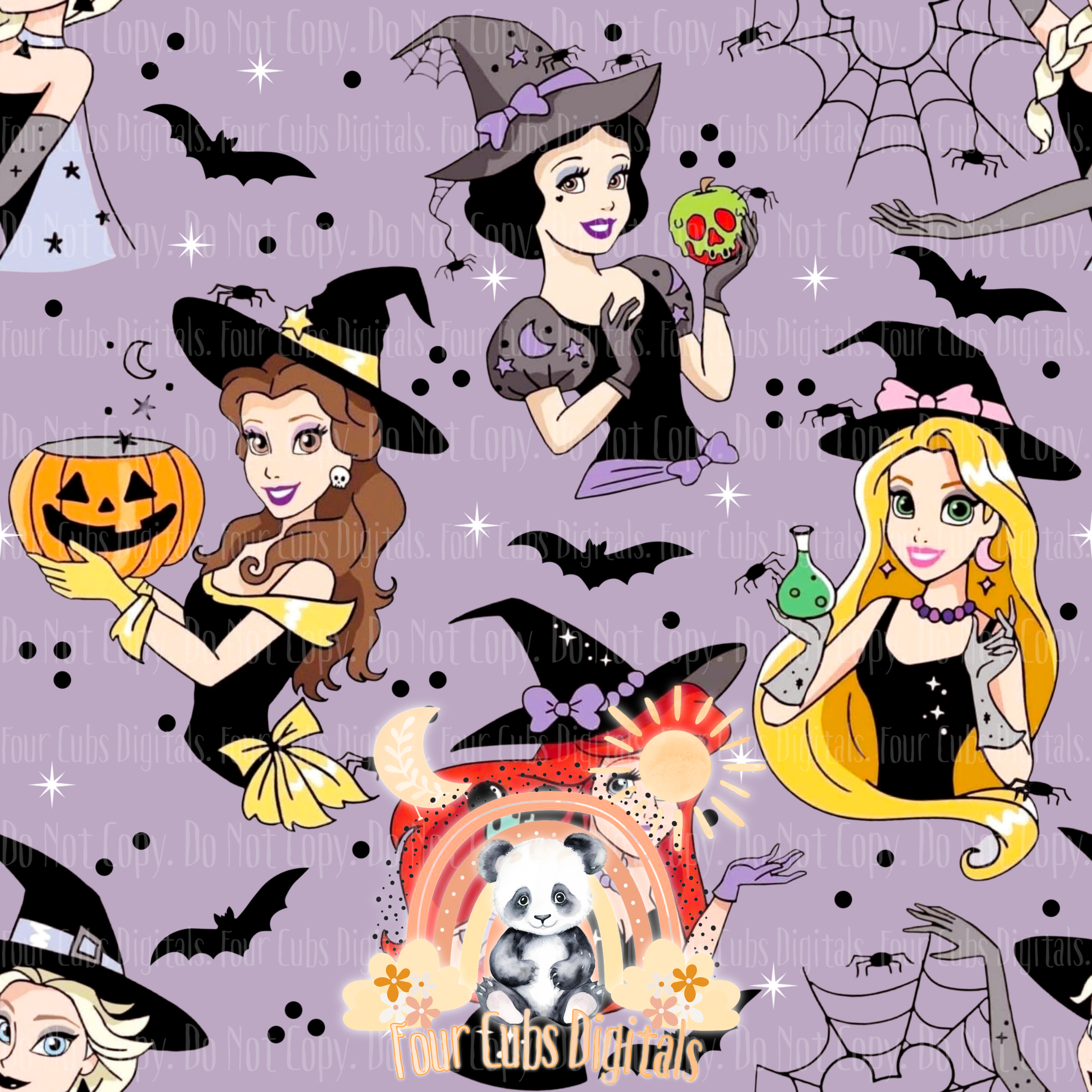 Princess Halloween seamless