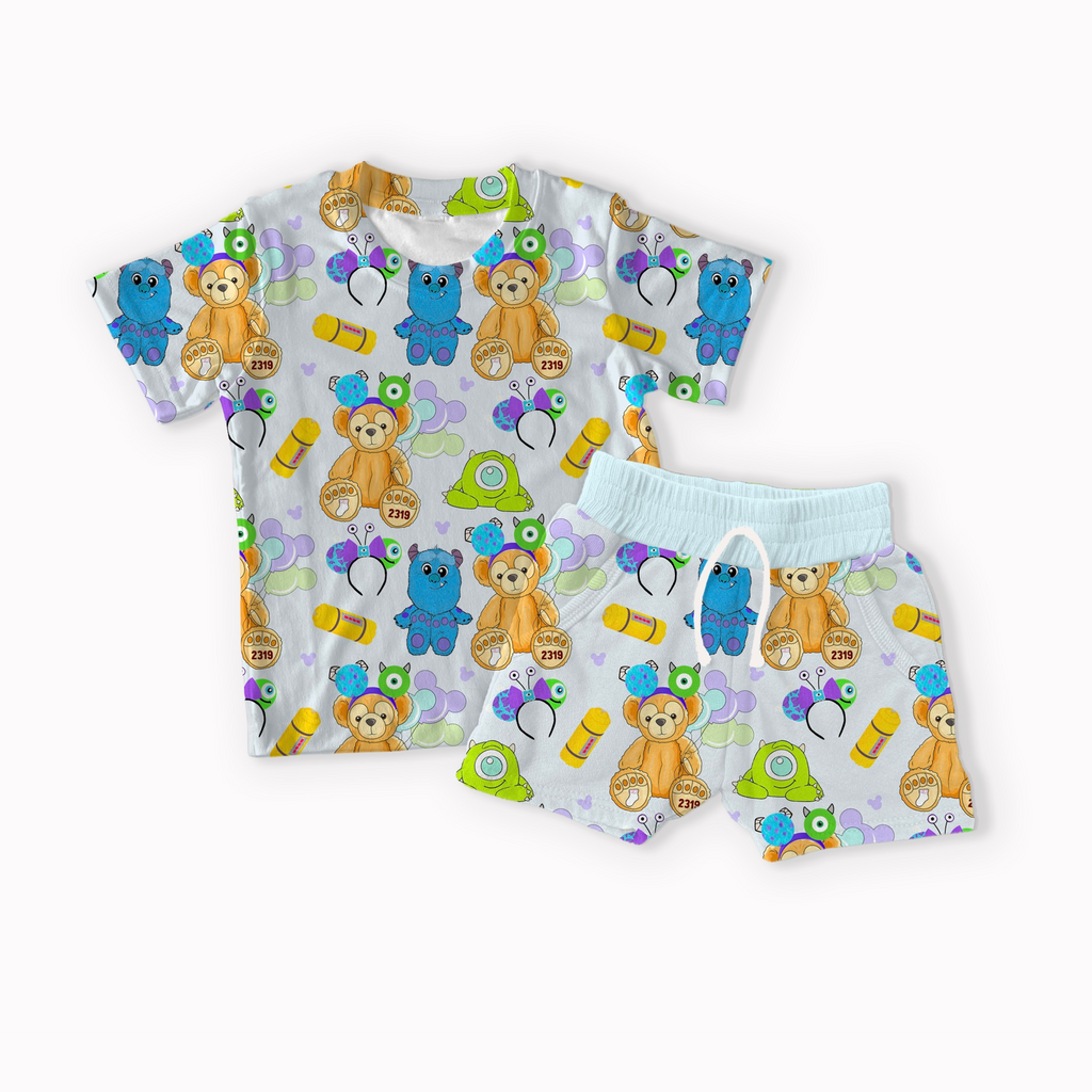 Magical Bear and Monsters Girl seamless