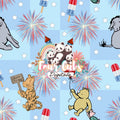 Classic Pooh Blue and Red 4th of July seamless