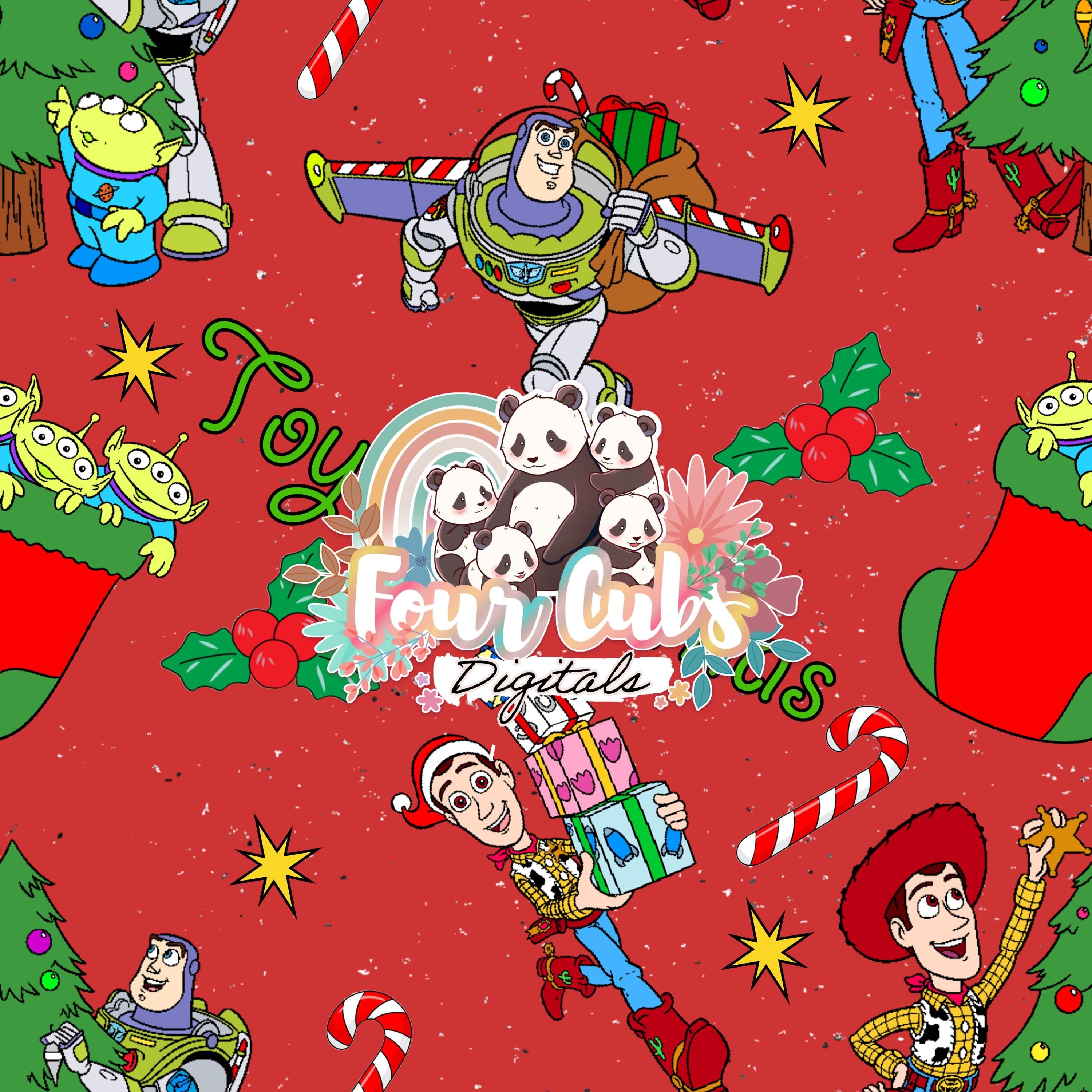 Red and Green Toy Christmas seamless