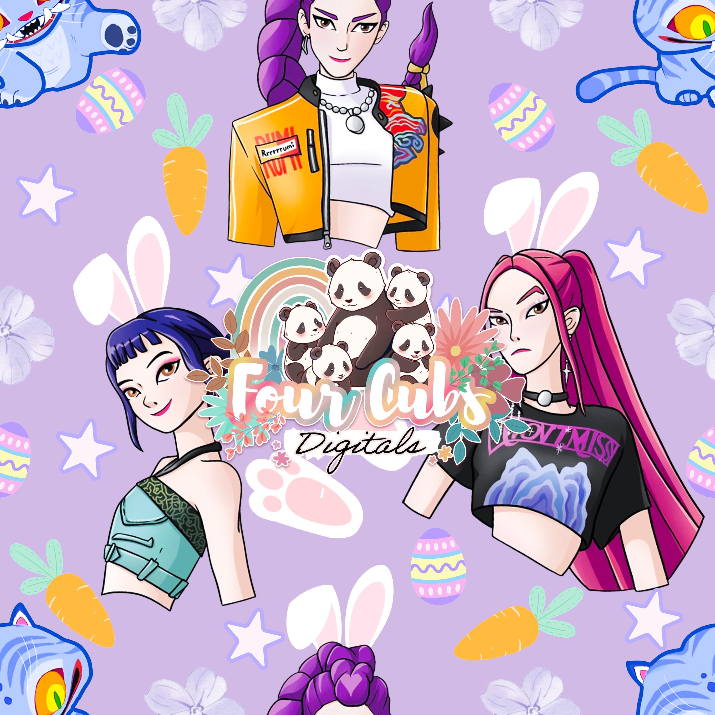 Easter Pop Stars seamless