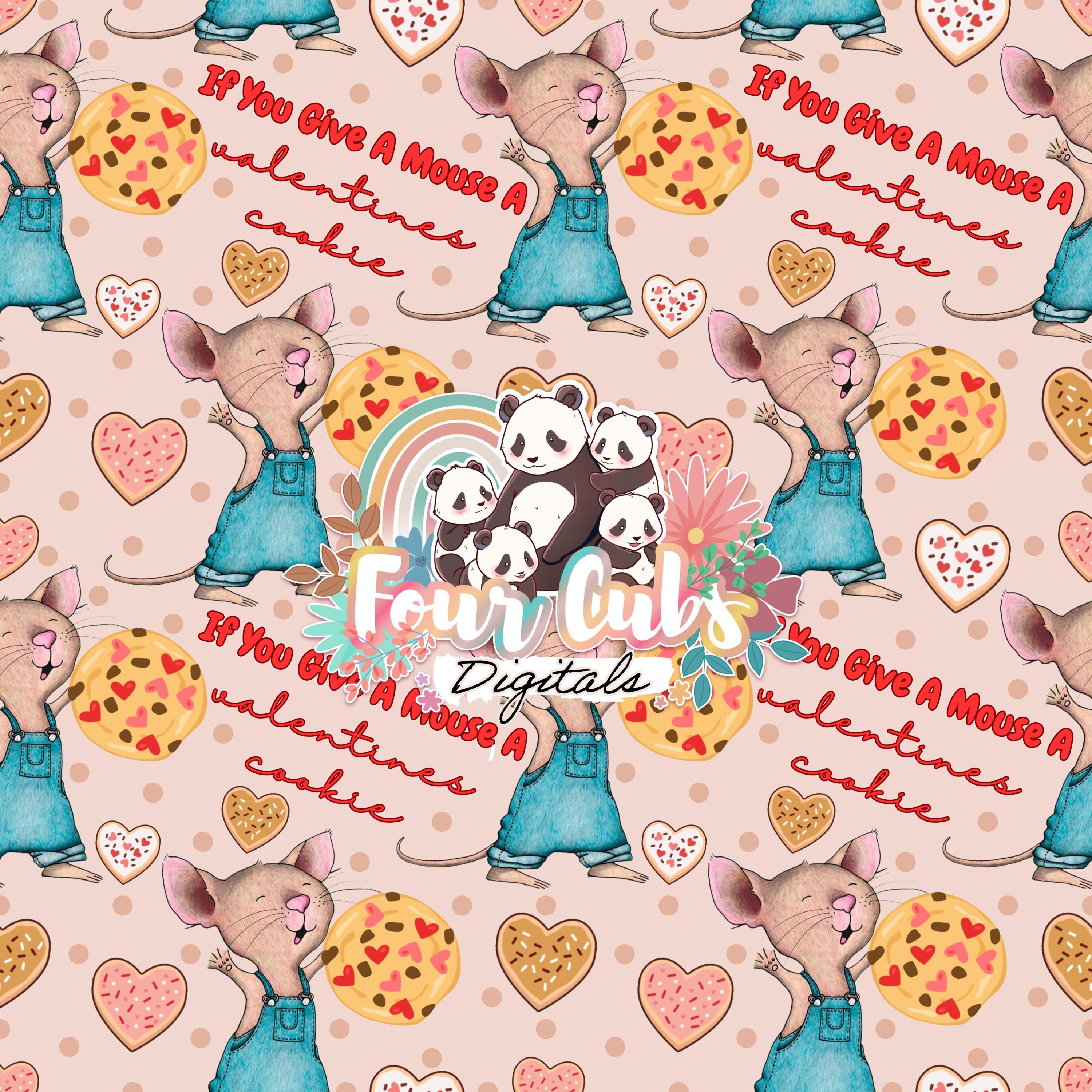 Valentines Cookie Mouse seamless