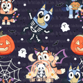 Dog Sisters Halloween seamless