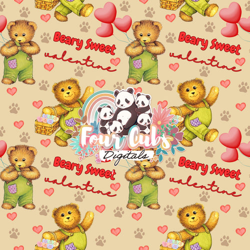 Beary Sweet Valentine seamless