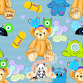 Magical Bear and Monsters seamless