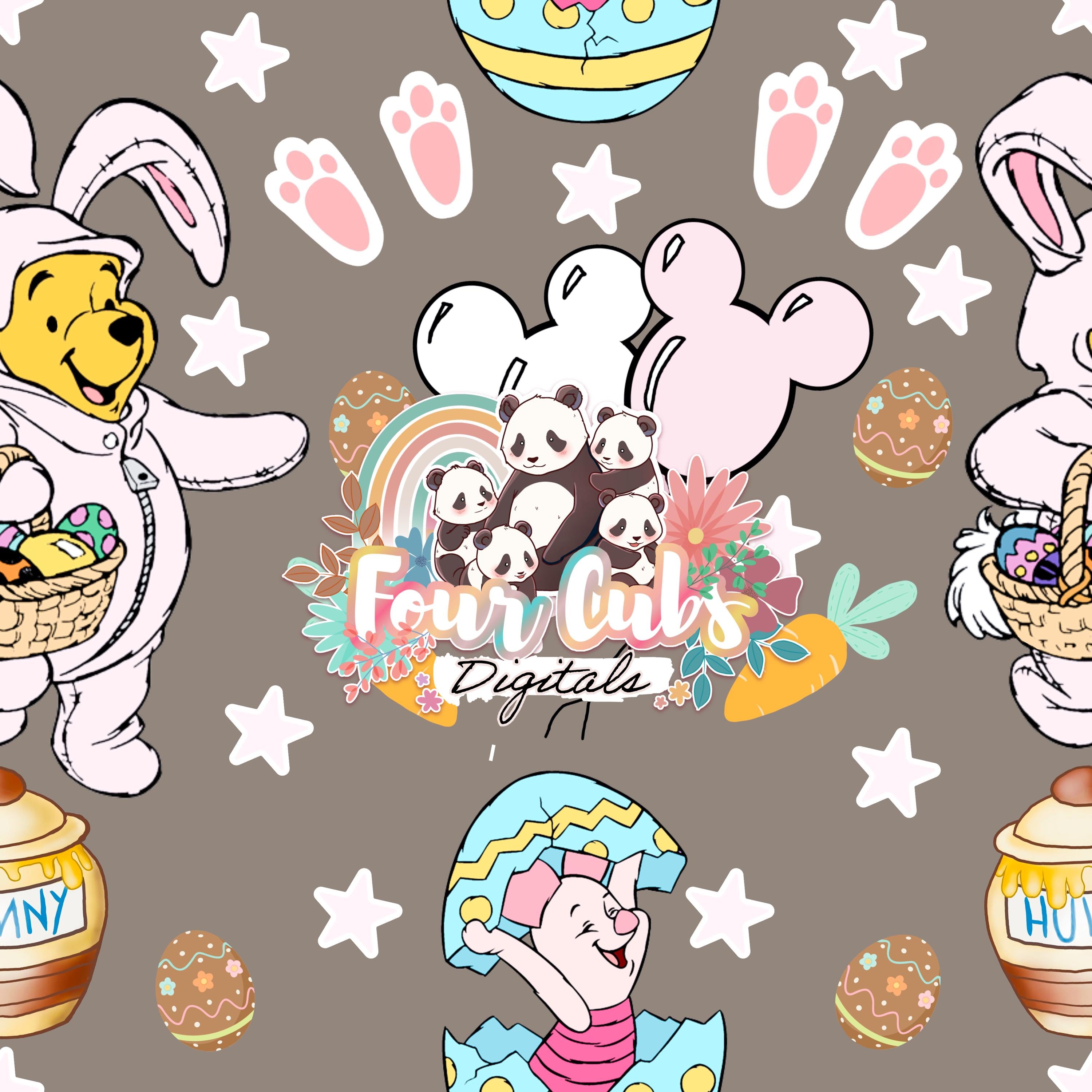 Pooh Easter seamless