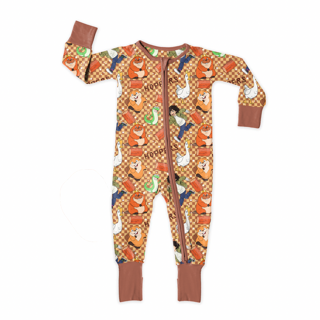 Critter Adventures Checkered, Light Brown and Dark Brown seamless