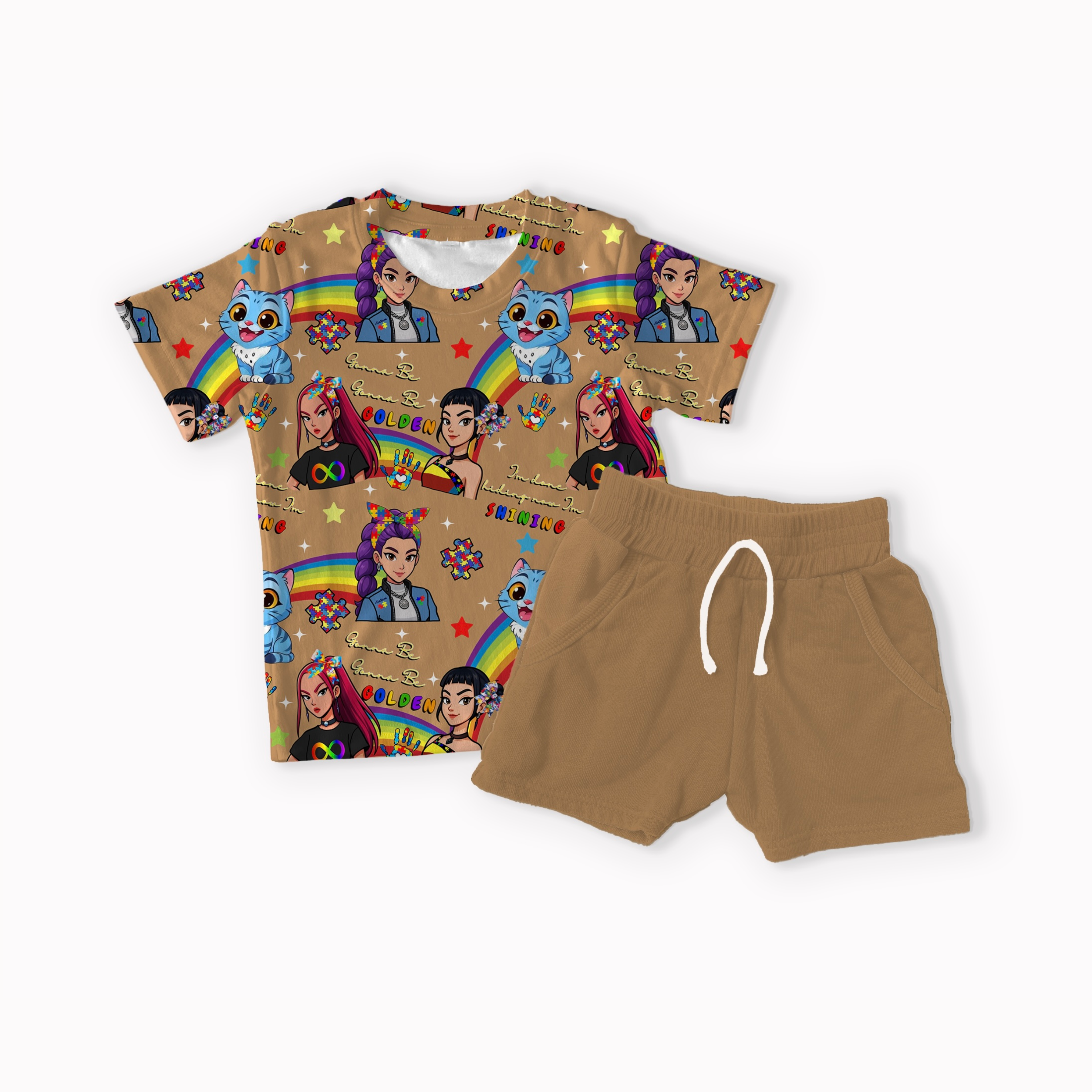 Hunters Autism Purple, Blue, Orange and Pink seamless