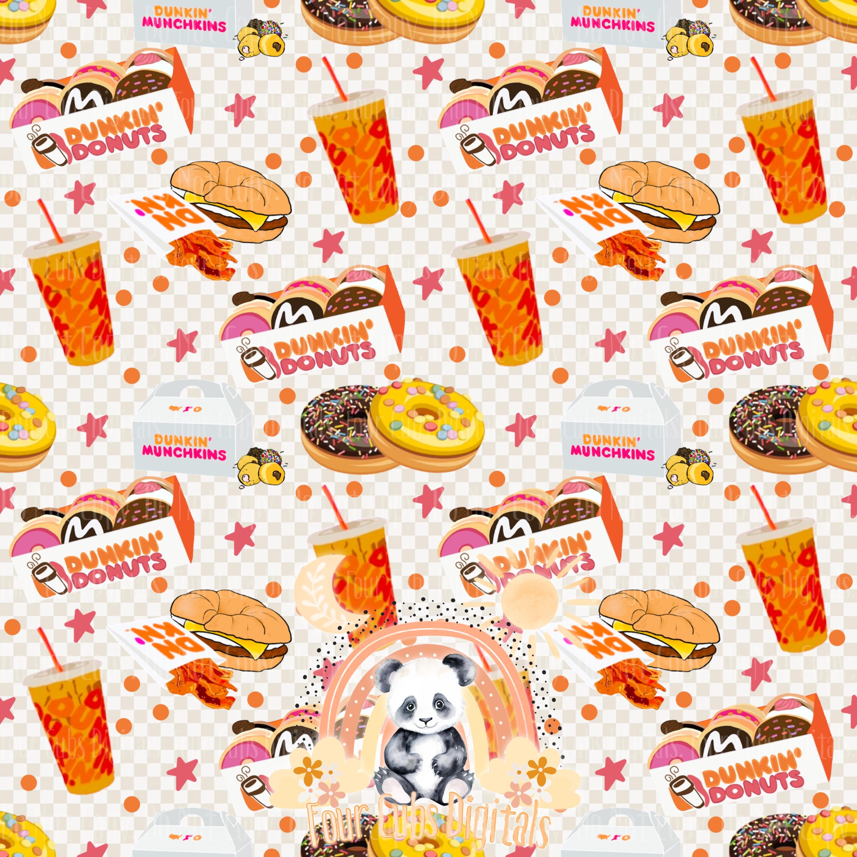 Donuts and Coffee seamless