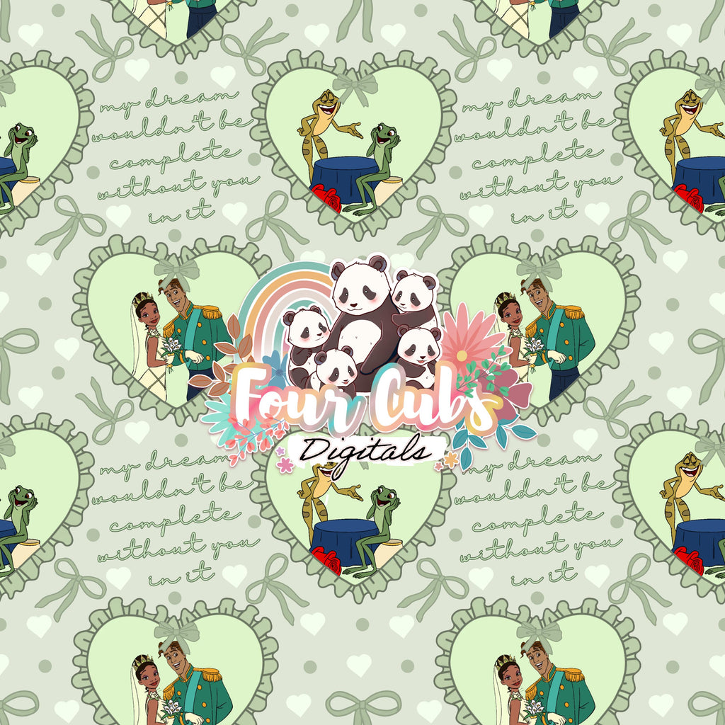 Froggy Fairytale Valentine seamless