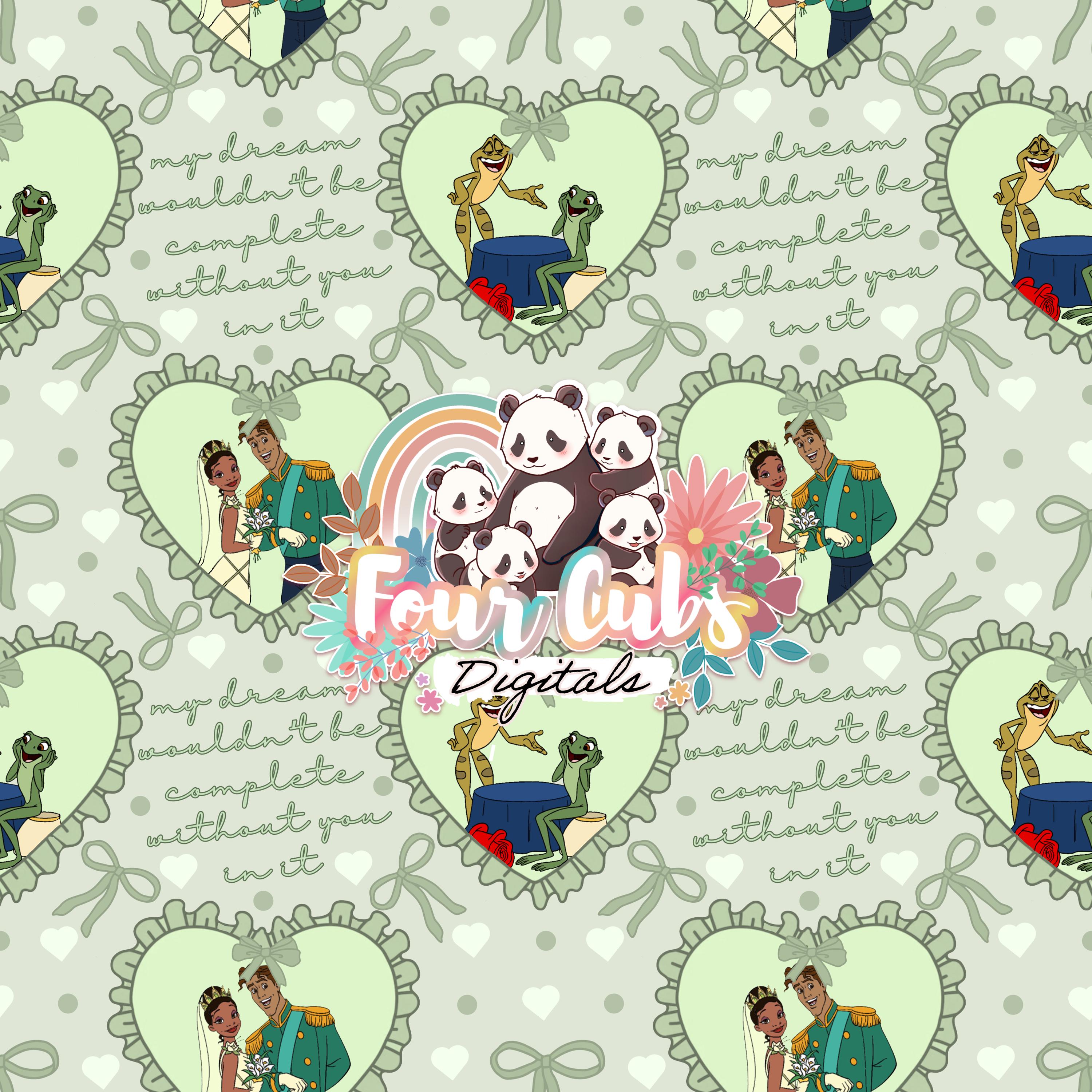 Froggy Fairytale Valentine seamless