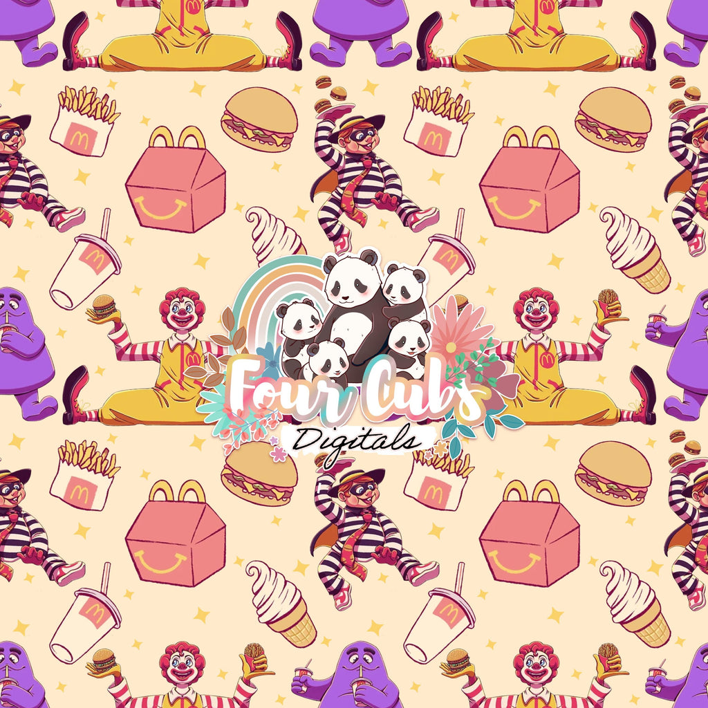 Happy Foodie with/without stars seamless
