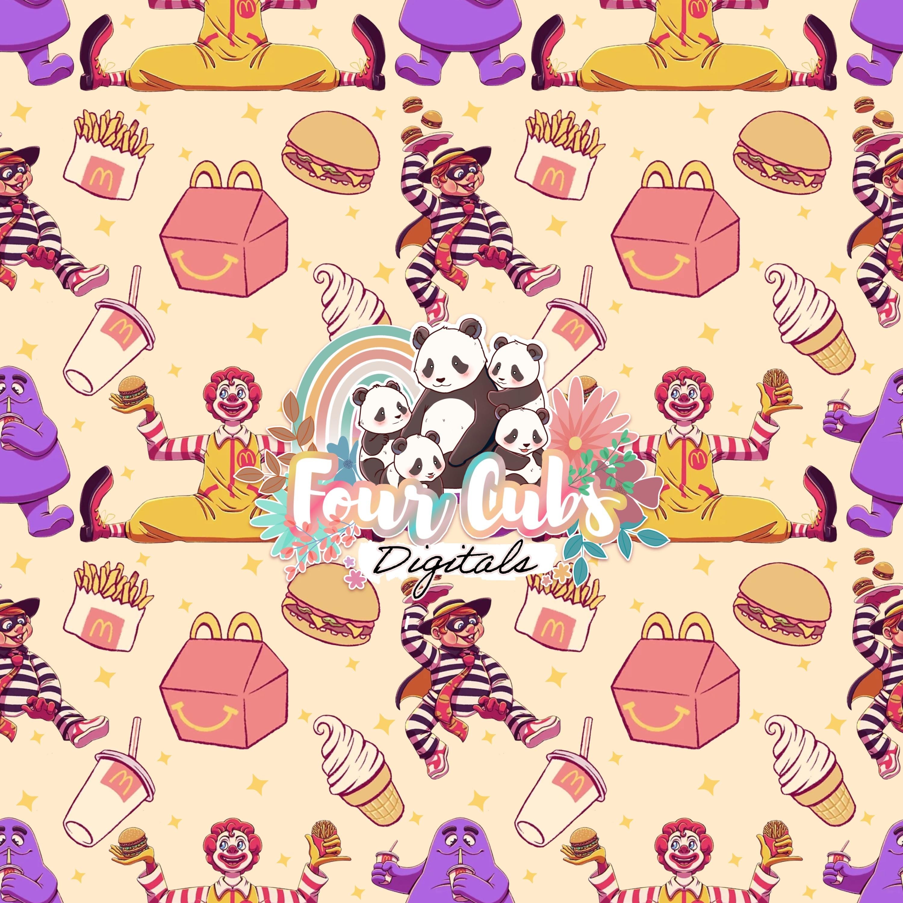 Happy Foodie with/without stars seamless