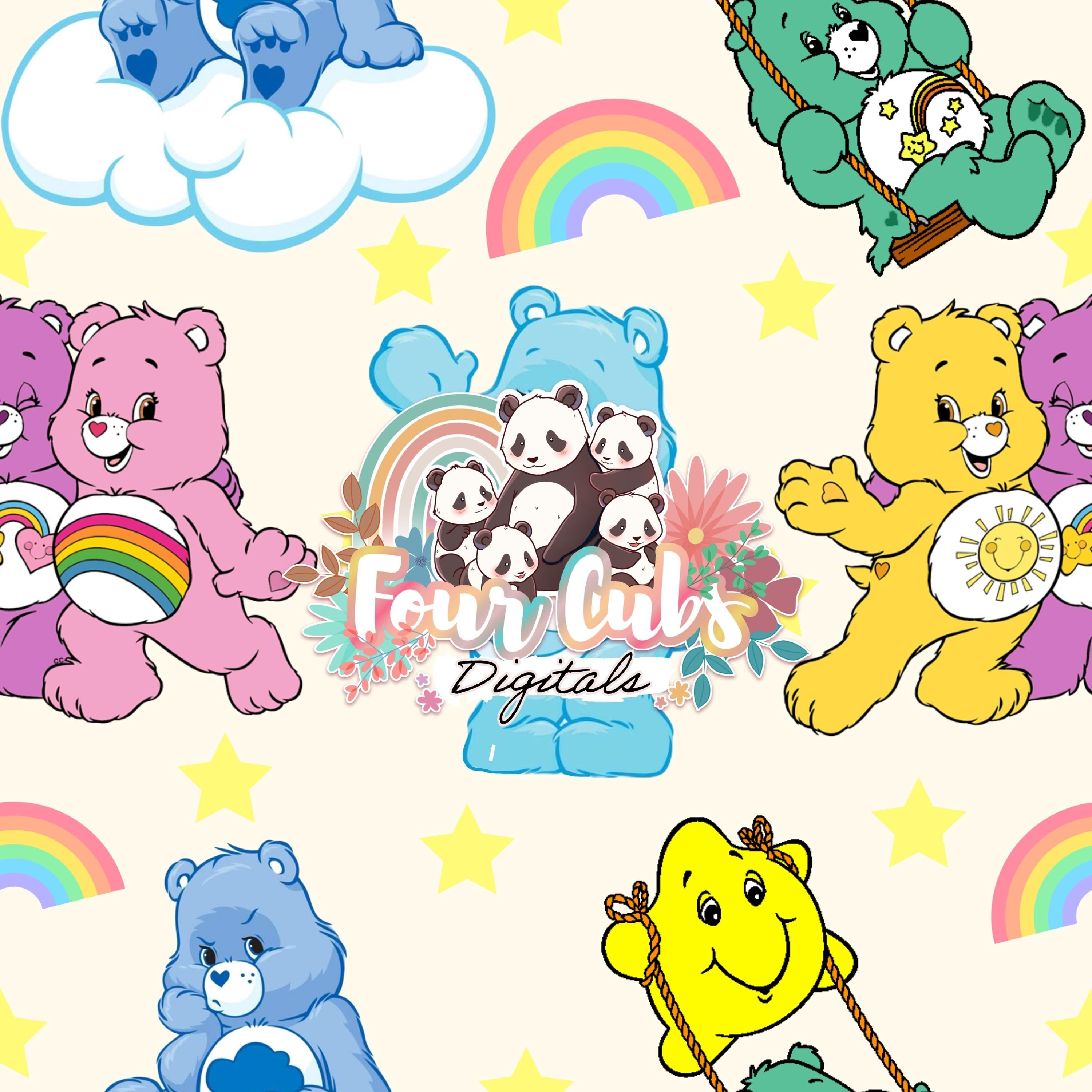 90s Bears light blue and neutral seamless
