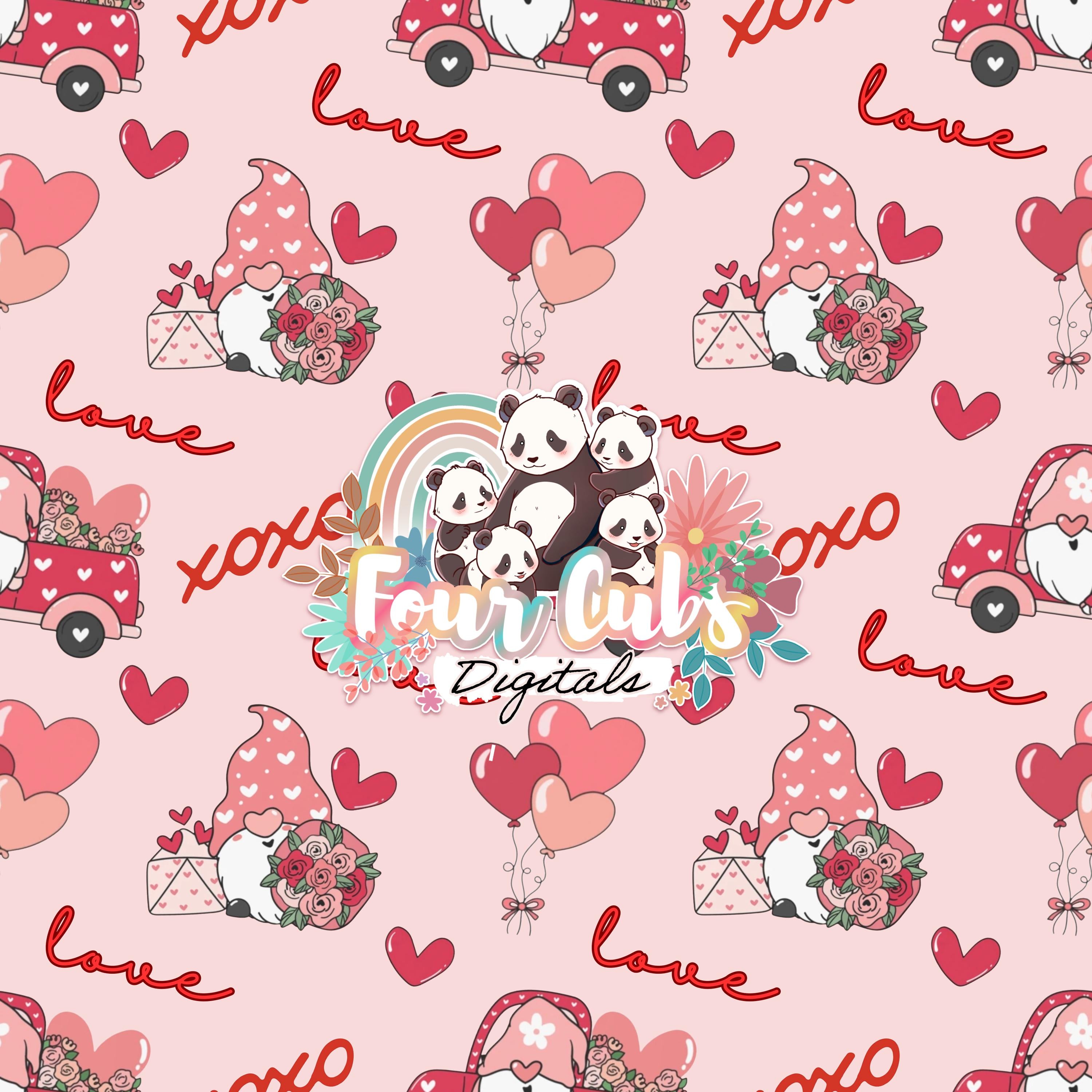 Valentine Gnomes seamless