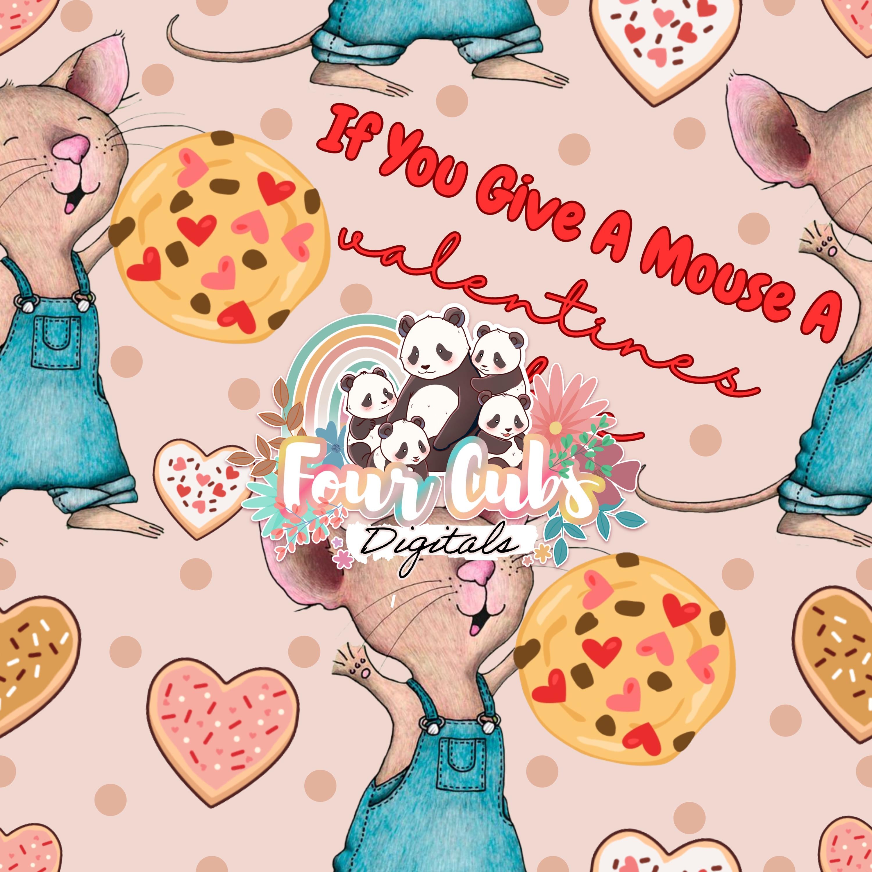 Valentines Cookie Mouse seamless