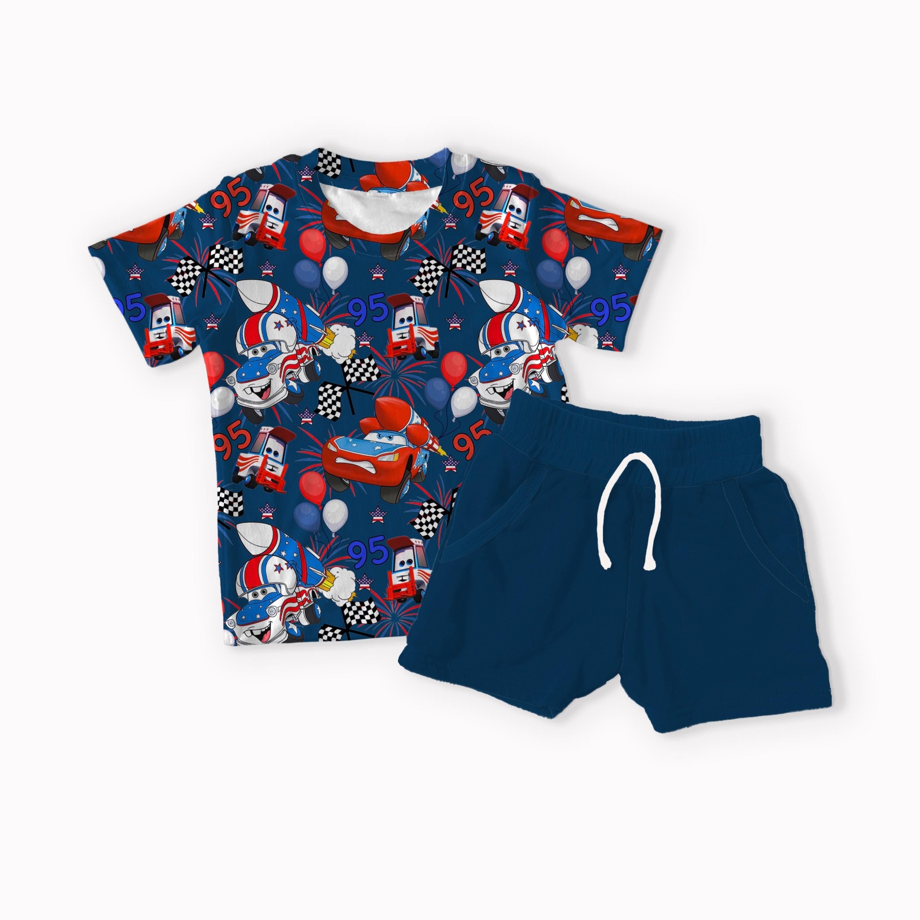 KA-CHOW 4th of July white, grey, red and blue seamless