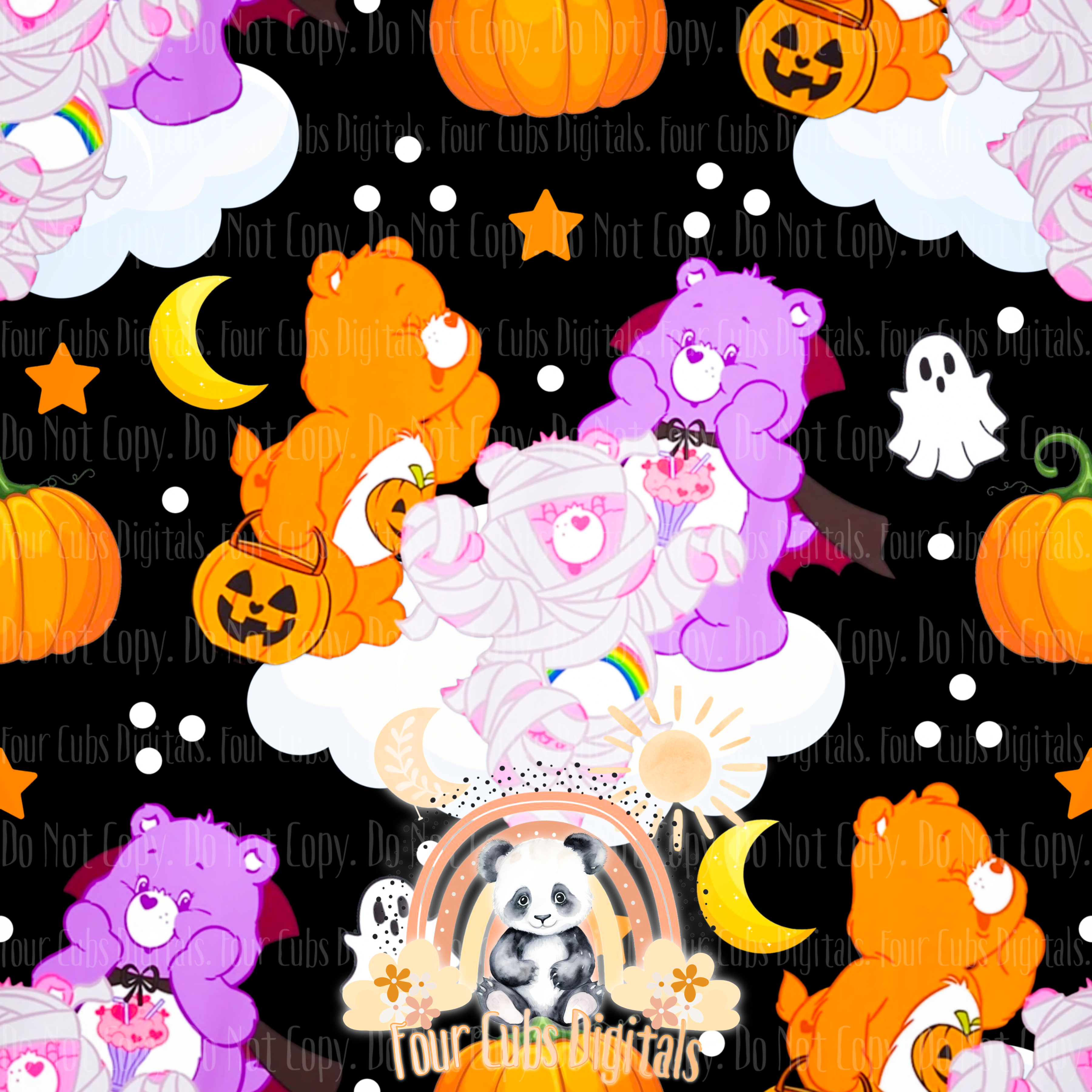 90s Bears Halloween seamless