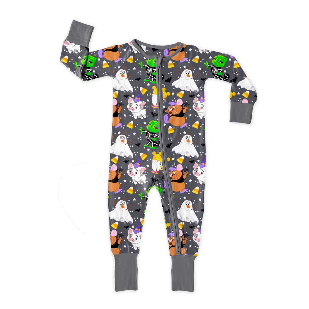 Sidekicks Halloween Orange, Purple, Grey and Pink seamless