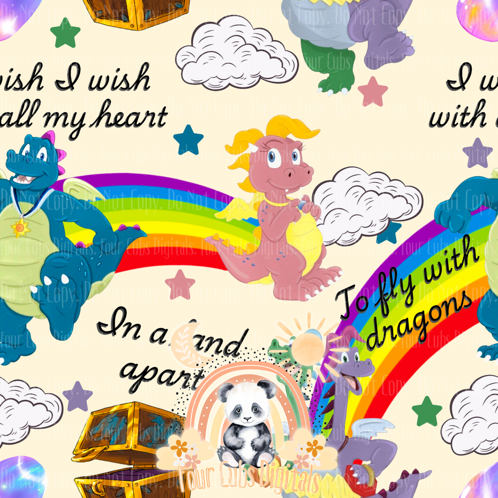 Magical Dragons seamless