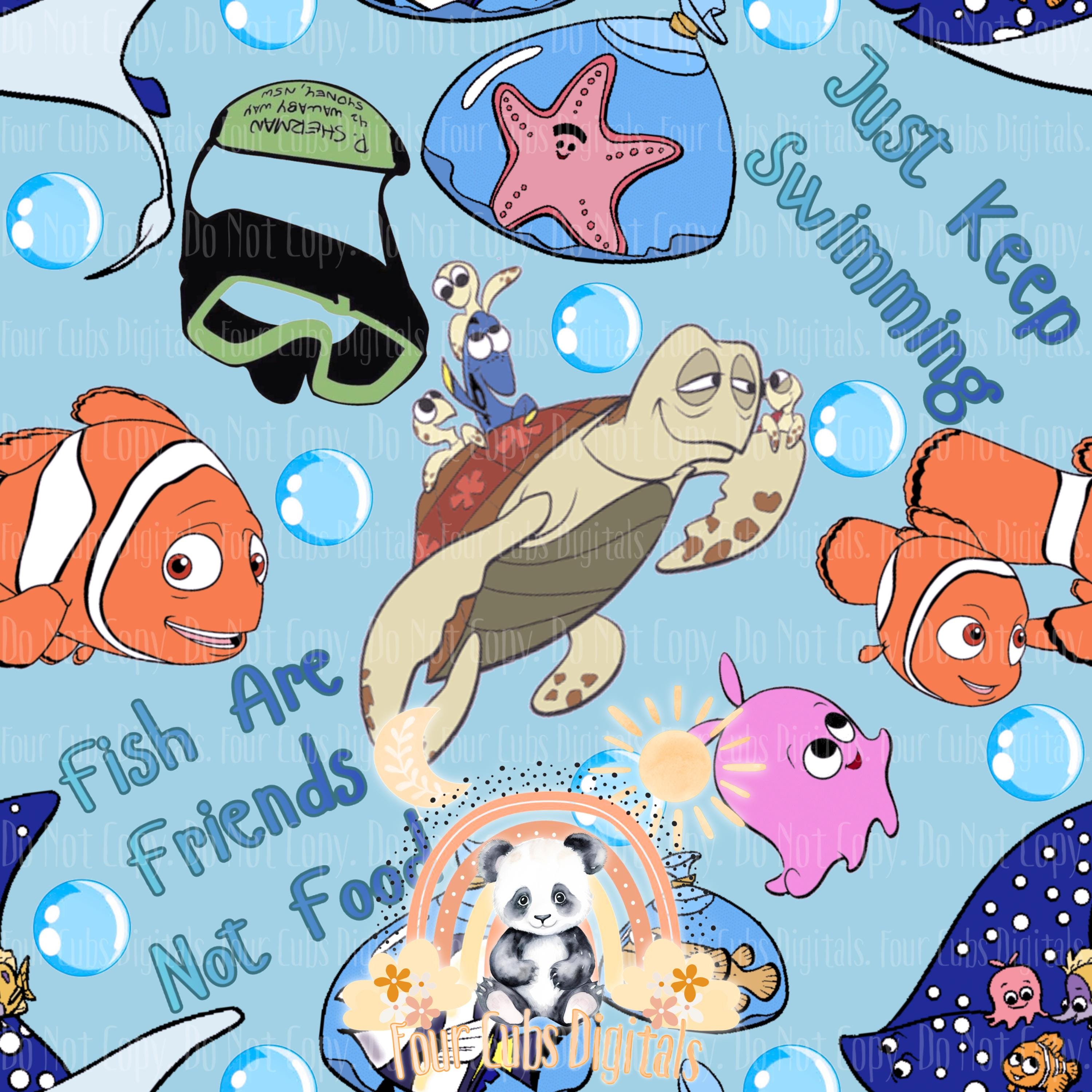 Fish Are Friends seamless