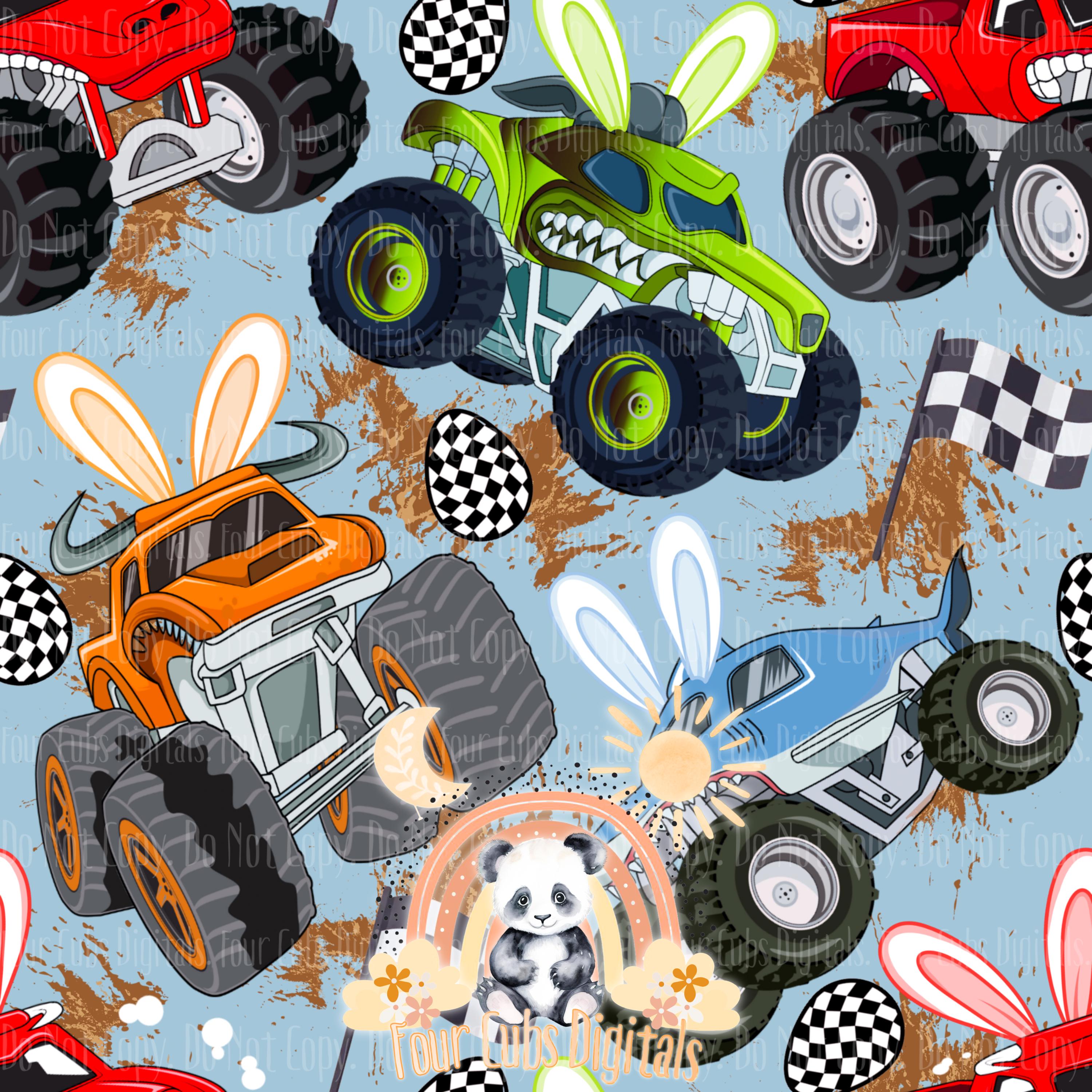 Easter Trucks seamless