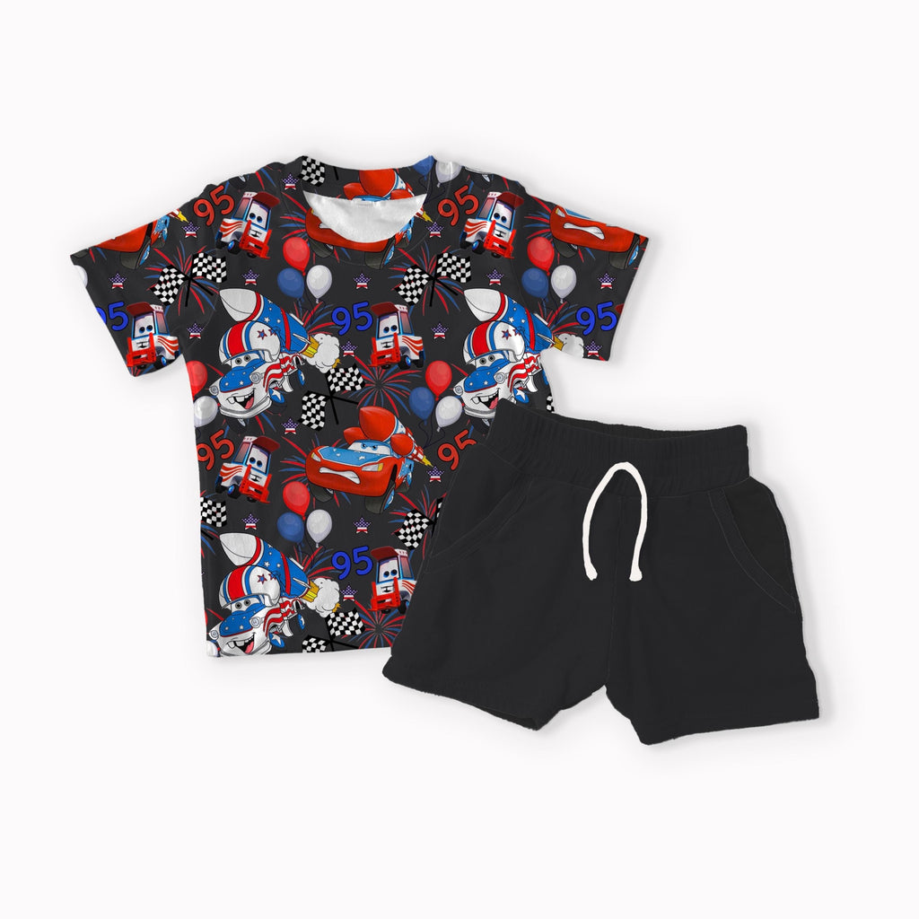 KA-CHOW 4th of July white, grey, red and blue seamless