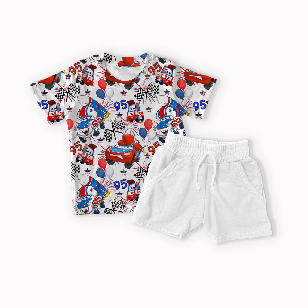 KA-CHOW 4th of July white, grey, red and blue seamless