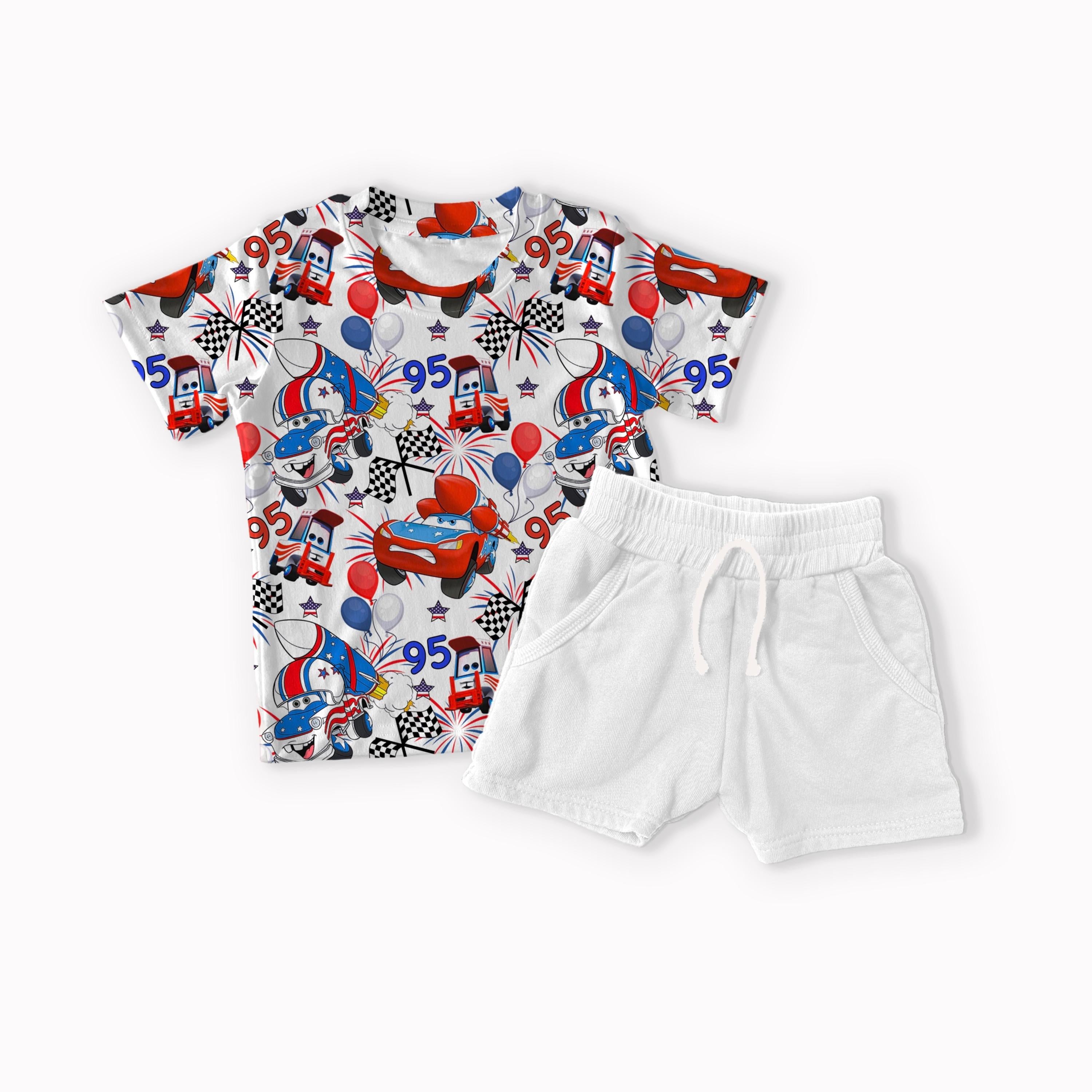KA-CHOW 4th of July white, grey, red and blue seamless