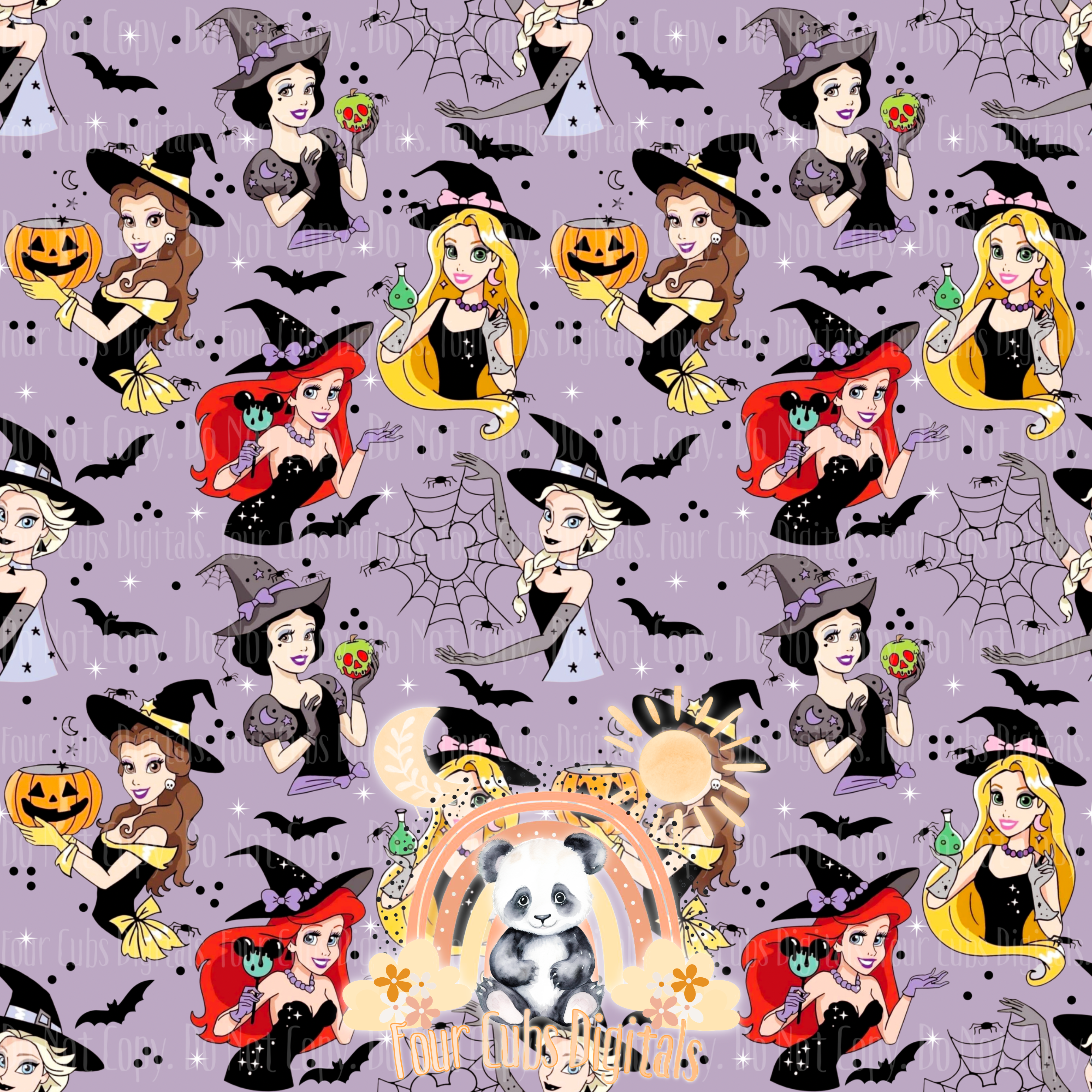 Princess Halloween seamless