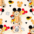 Magical Bear and Mouse Girl seamless
