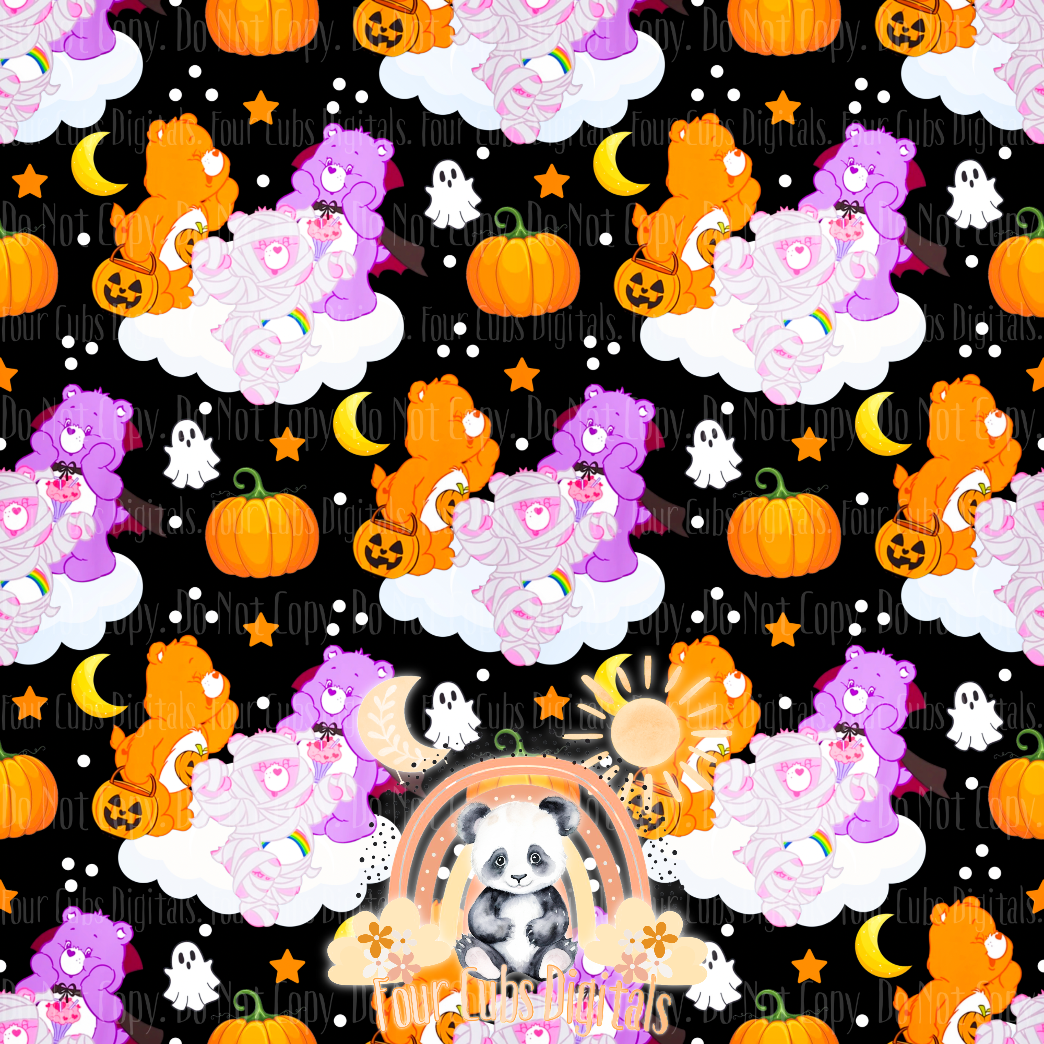 90s Bears Halloween seamless
