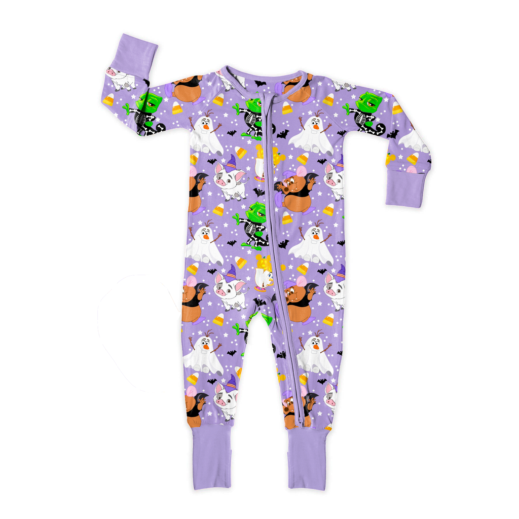 Sidekicks Halloween Orange, Purple, Grey and Pink seamless