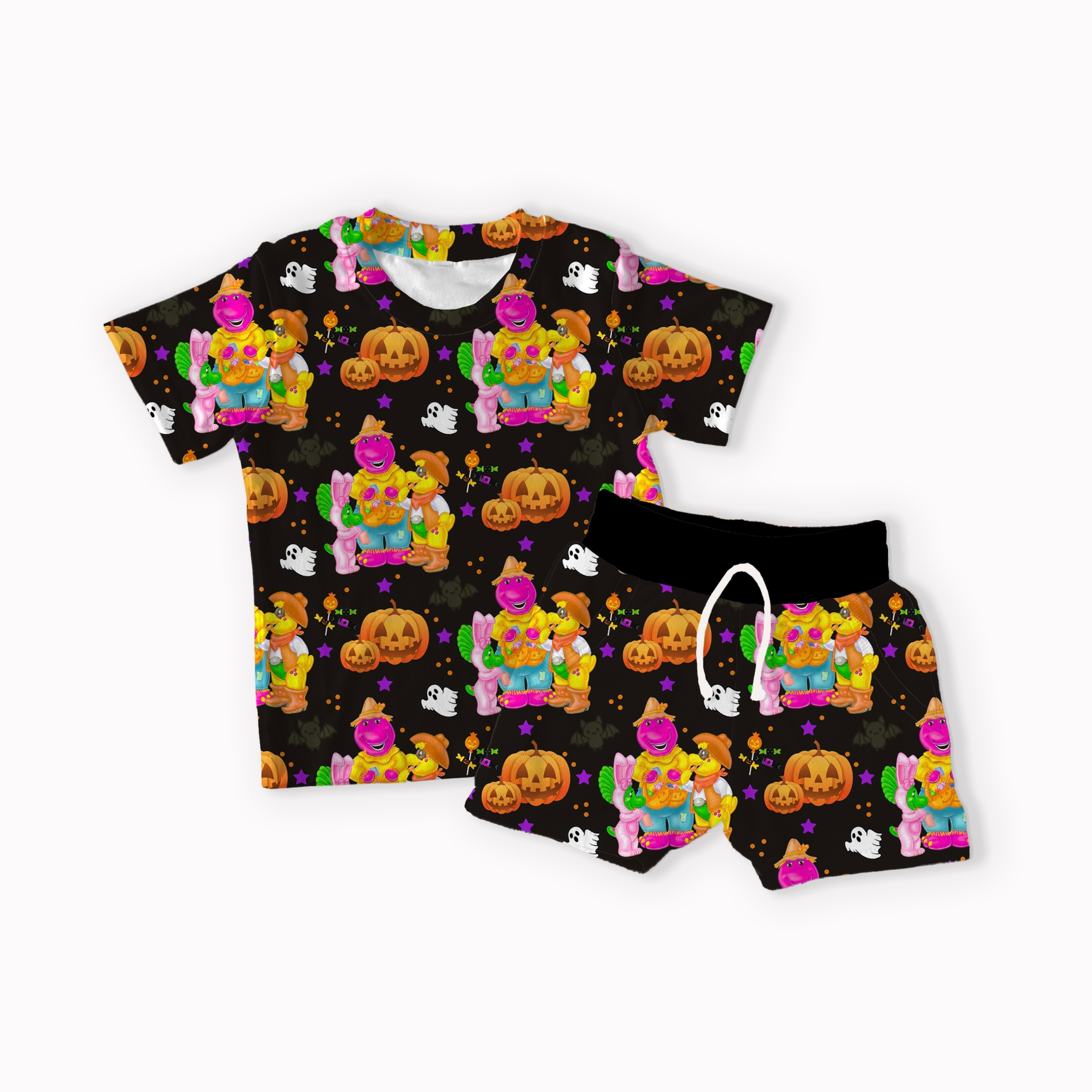 Purple Dinosaur Halloween seamless