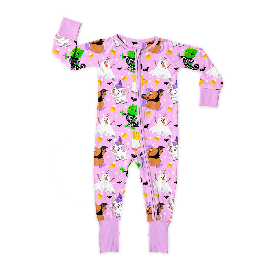 Sidekicks Halloween Orange, Purple, Grey and Pink seamless