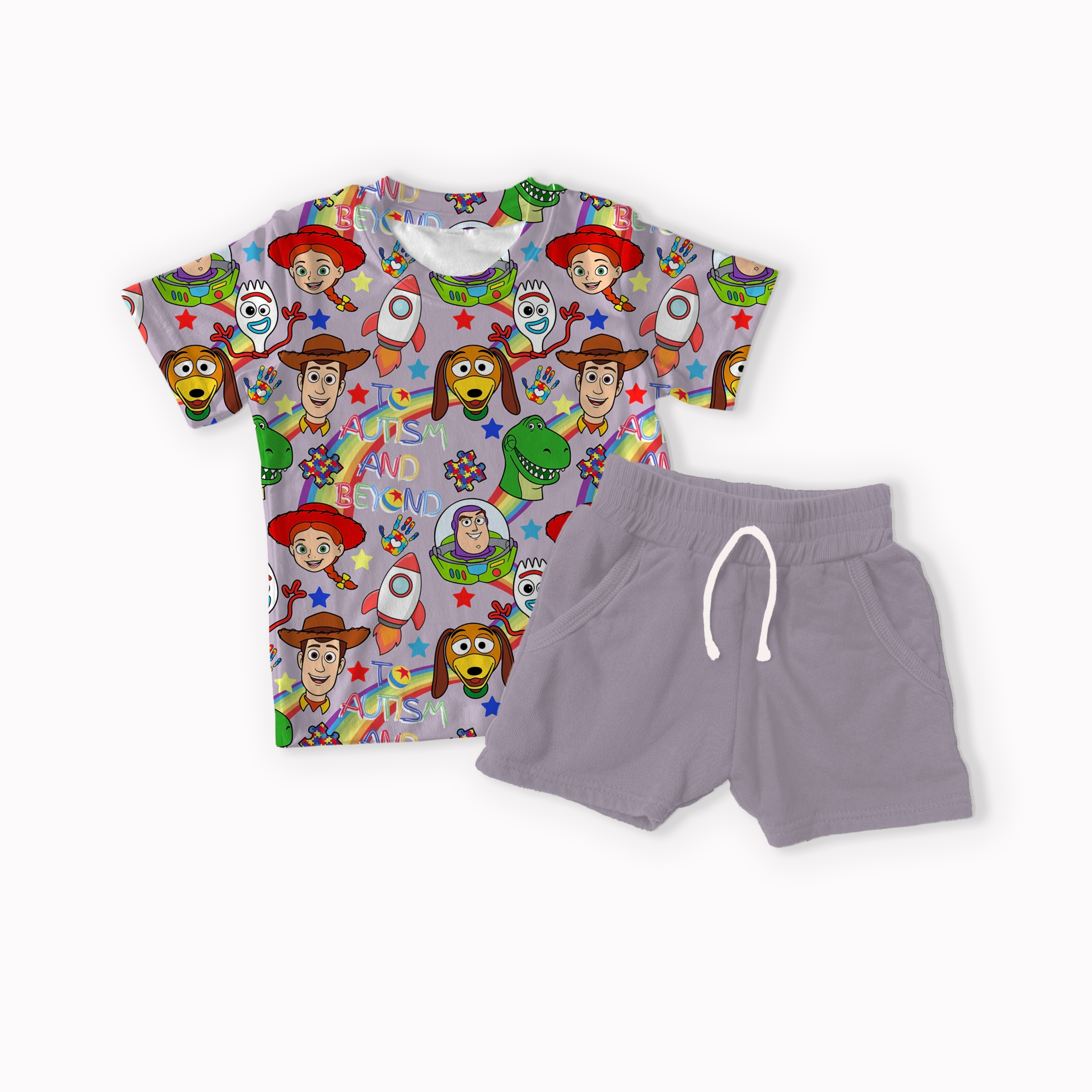 Toys Autism Blue, Yellow, Green and Purple seamless files