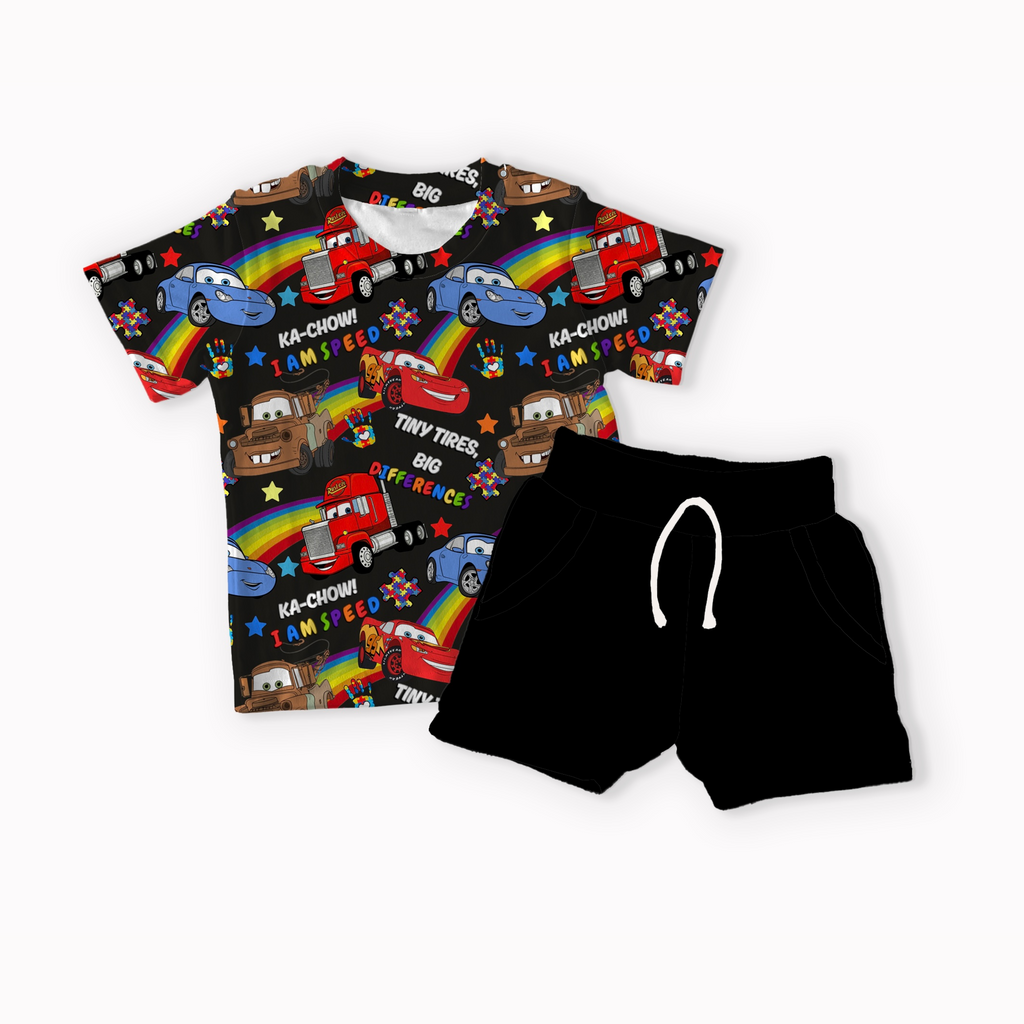 KA-CHOW Autism Black, Red, Blue and Brown seamless
