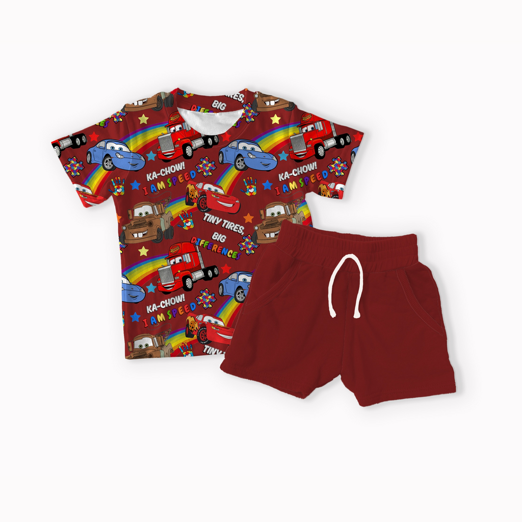 KA-CHOW Autism Black, Red, Blue and Brown seamless