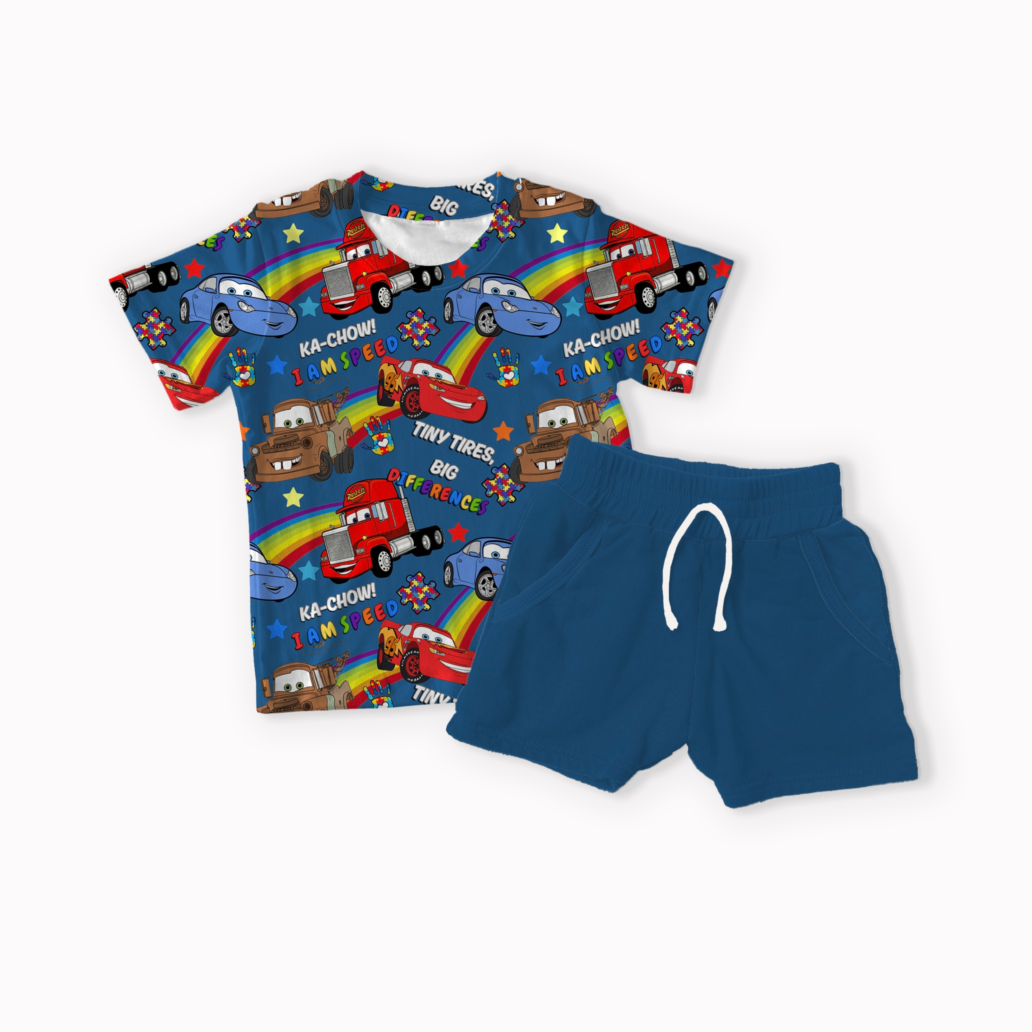KA-CHOW Autism Black, Red, Blue and Brown seamless