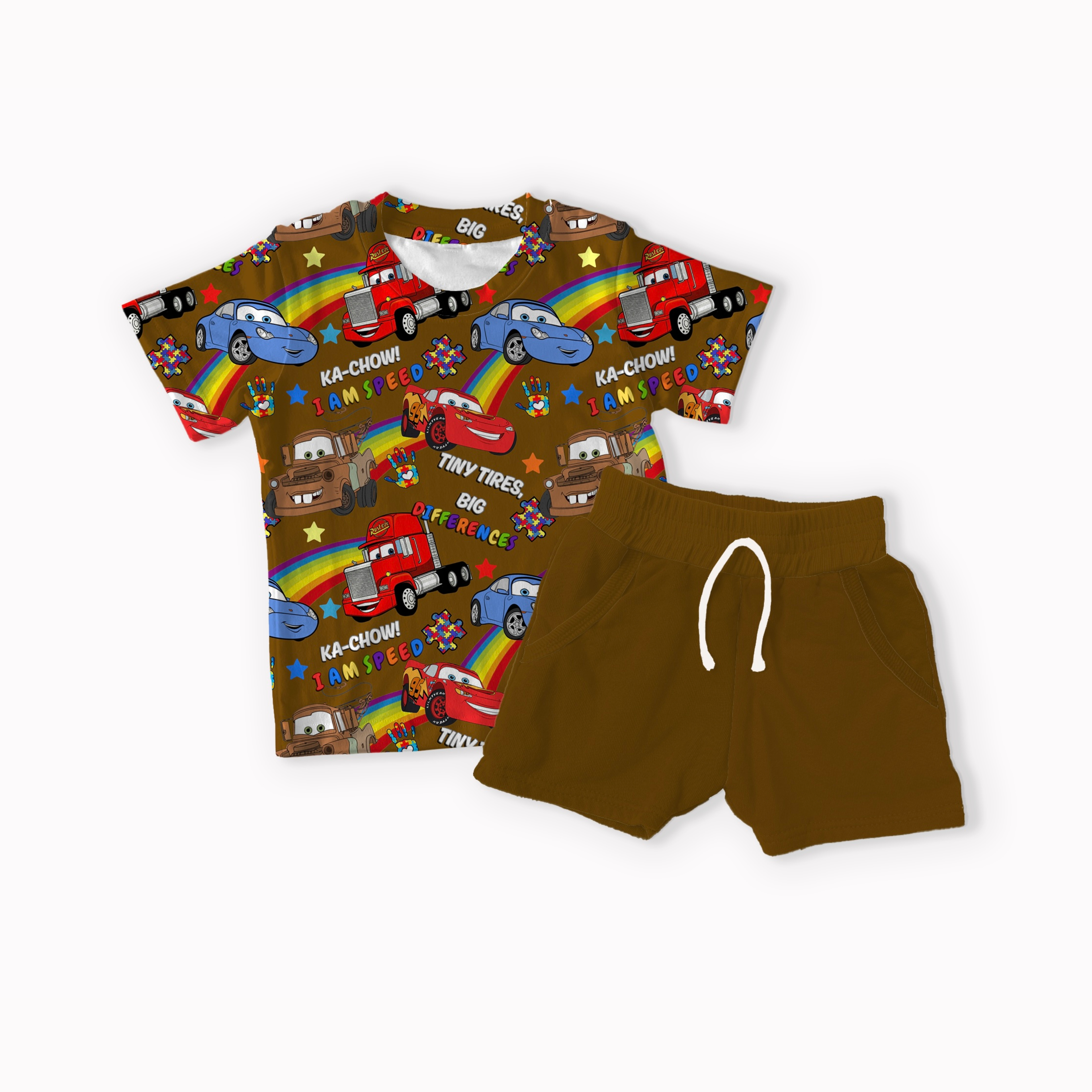 KA-CHOW Autism Black, Red, Blue and Brown seamless