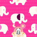 Baby Girl Elephants seamless