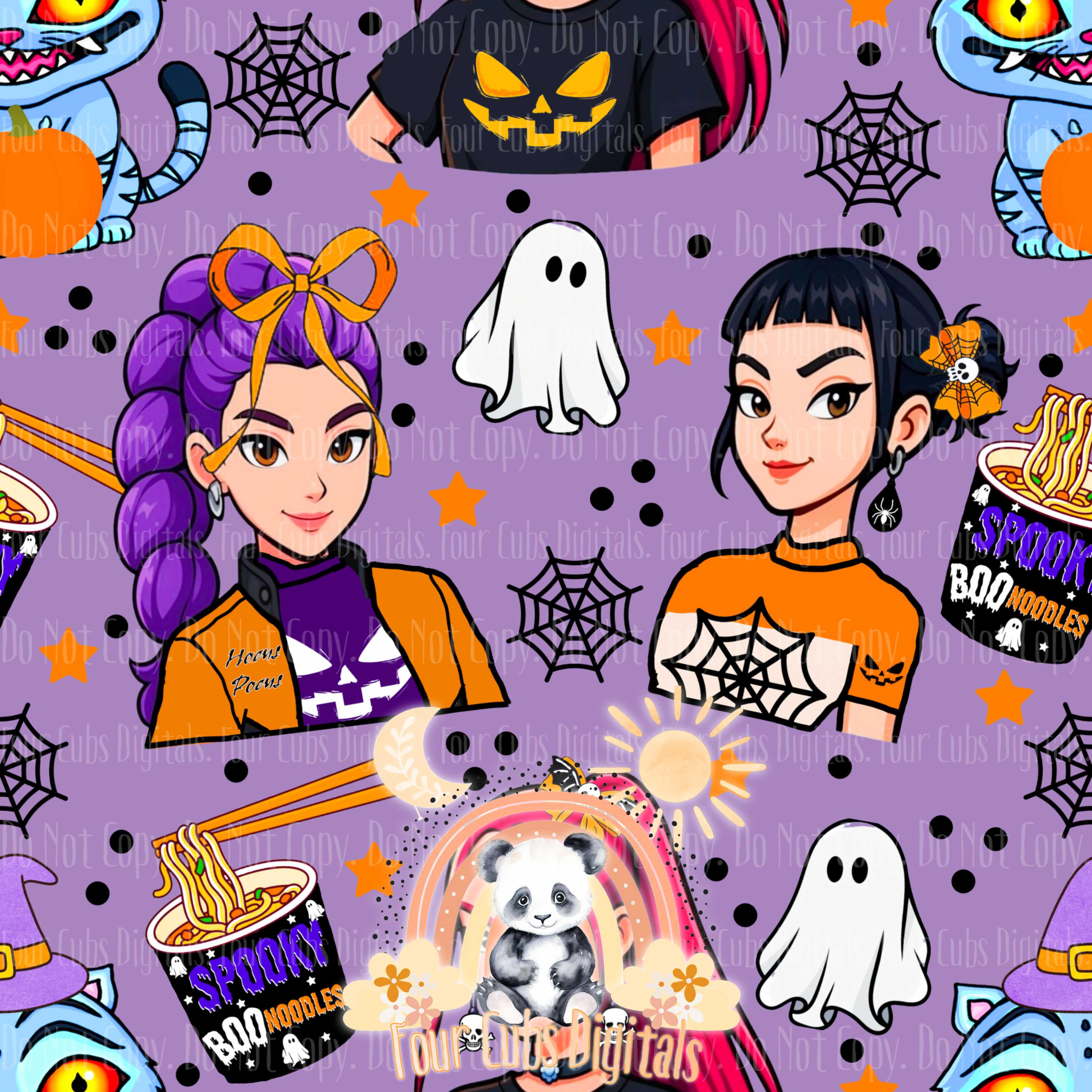 Hunters Halloween seamless
