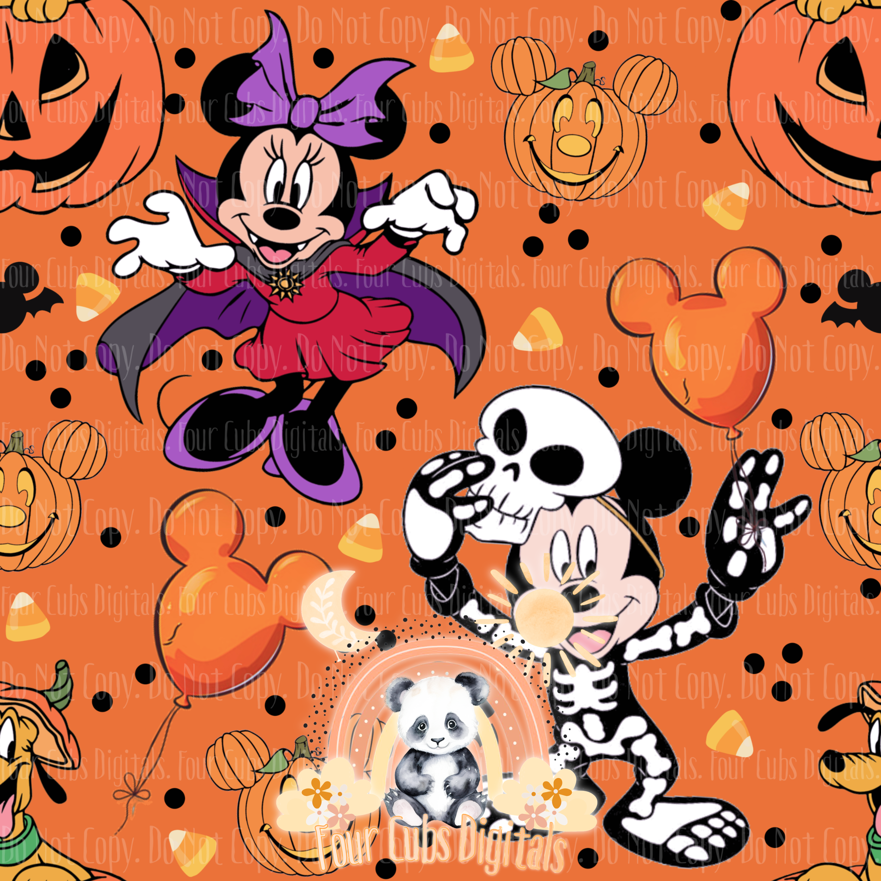 Mouse Halloween seamless