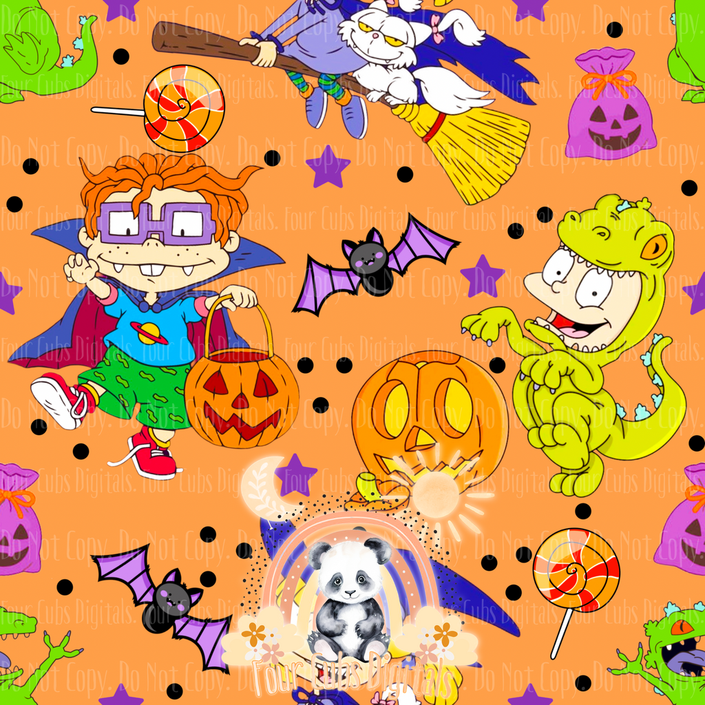 Babies Halloween seamless