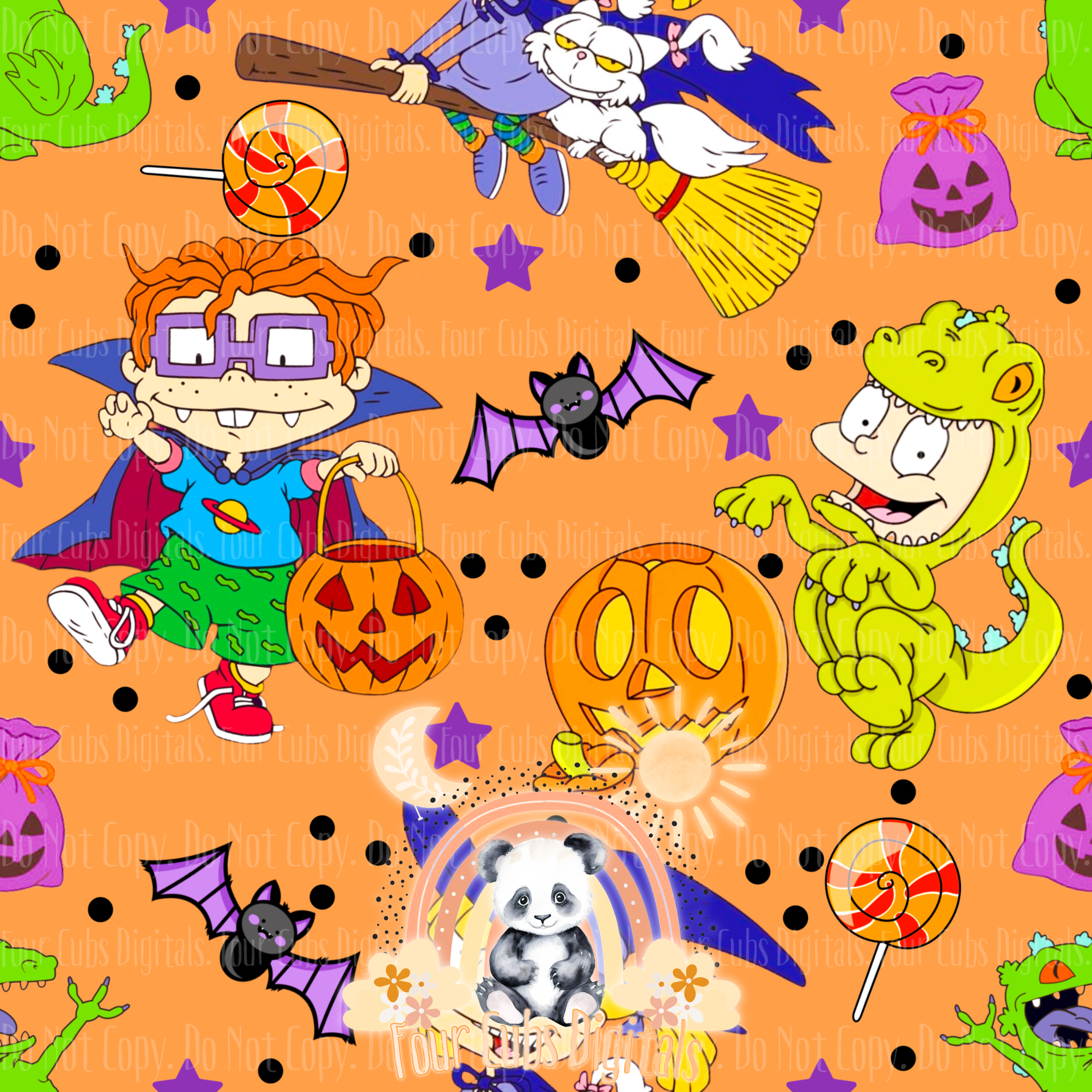 Babies Halloween seamless