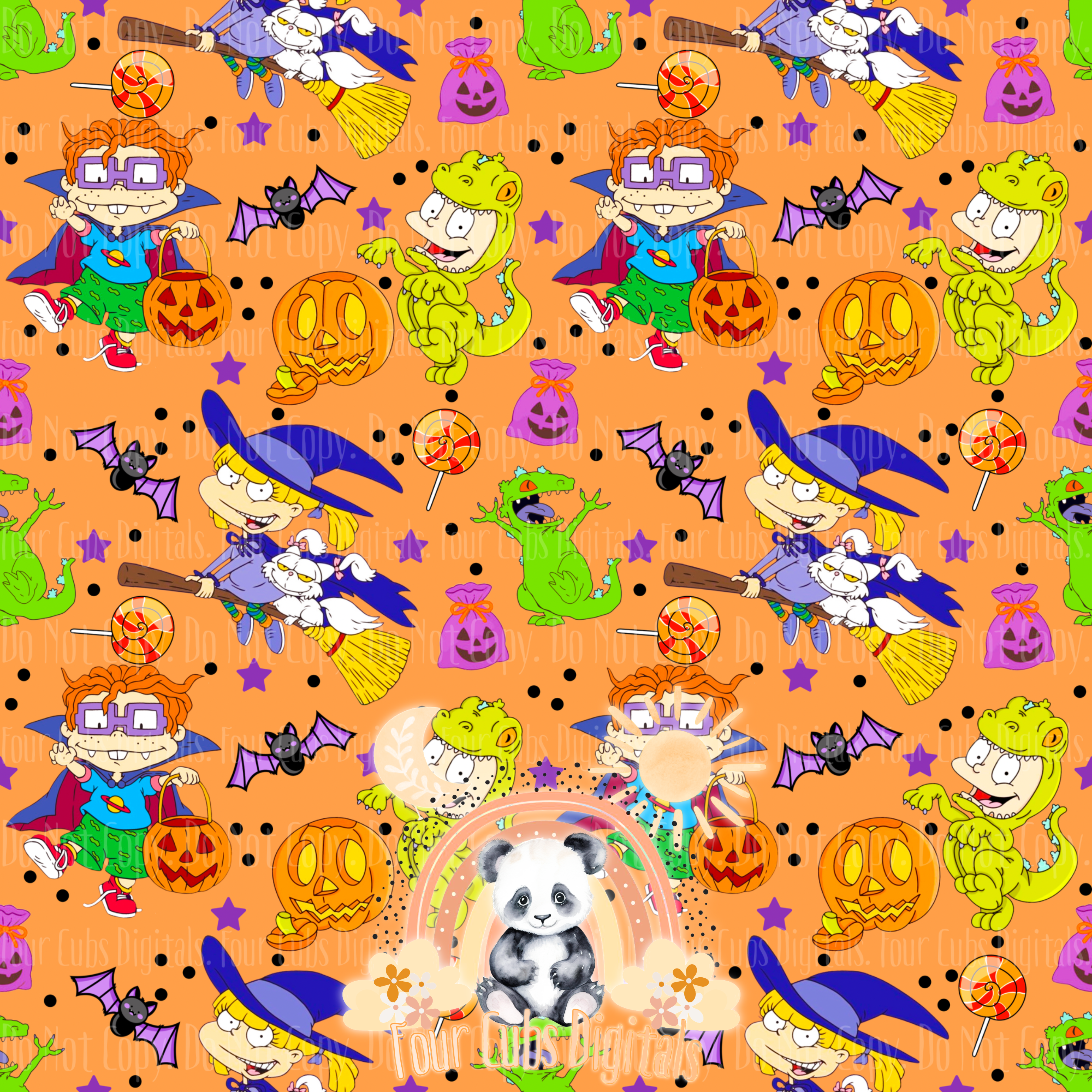 Babies Halloween seamless
