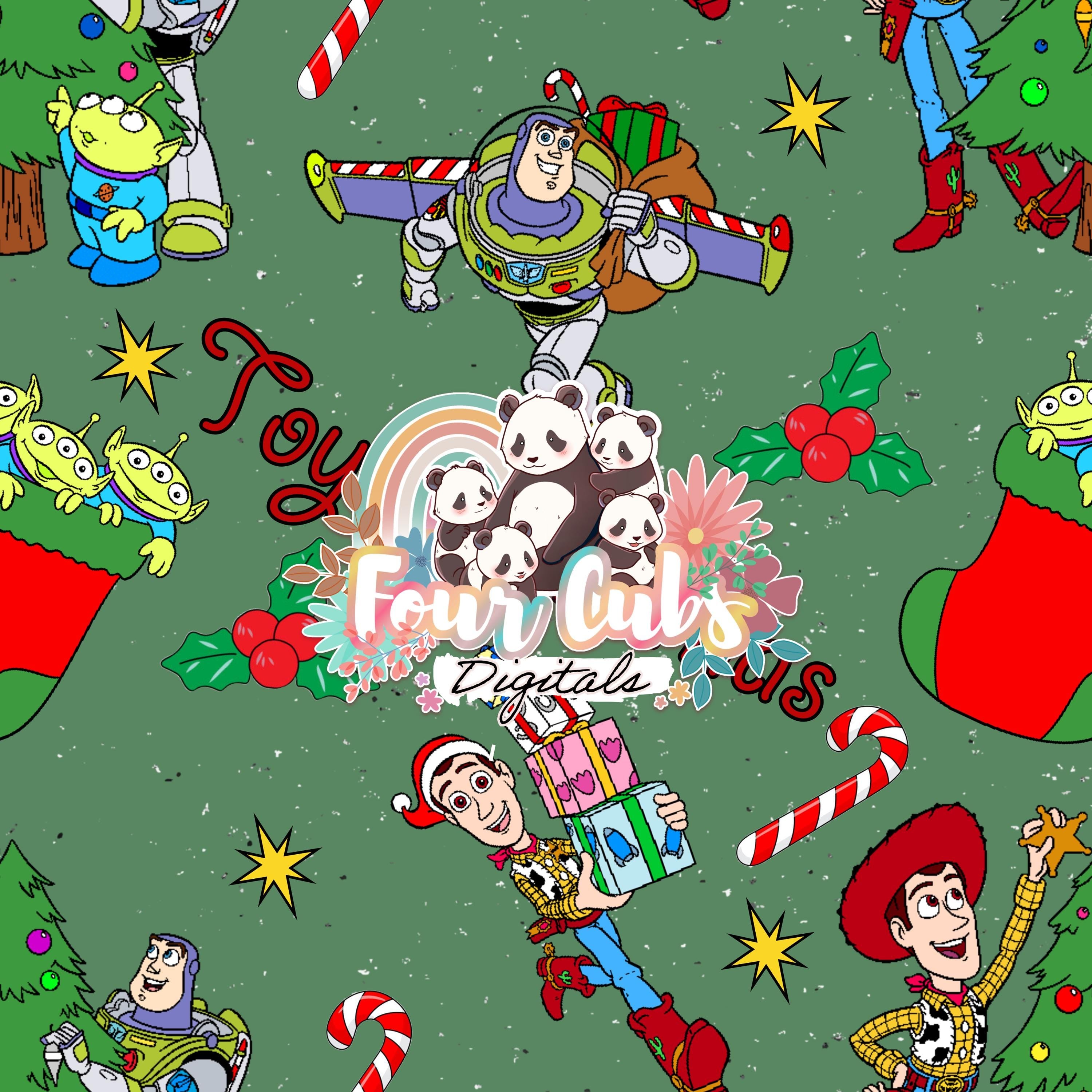 Red and Green Toy Christmas seamless